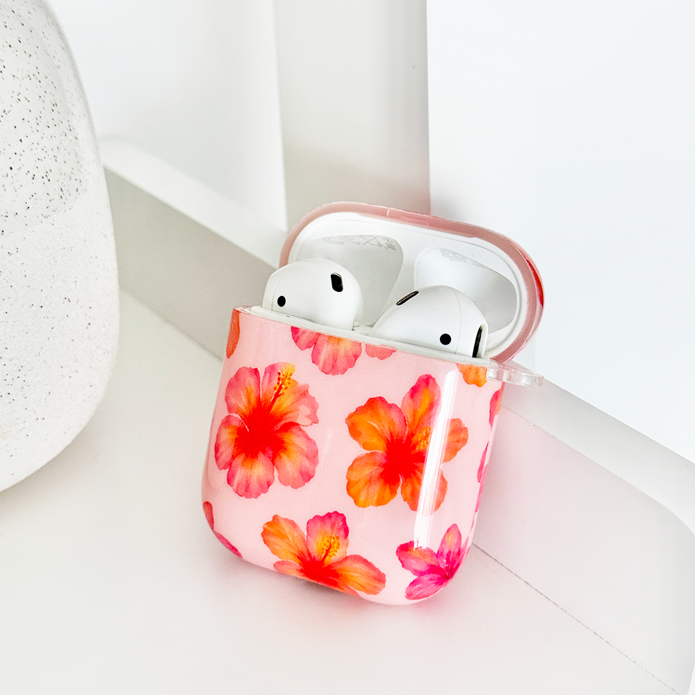 Airpods Kılıfı - Ada Kızı Pembe Hibiskus