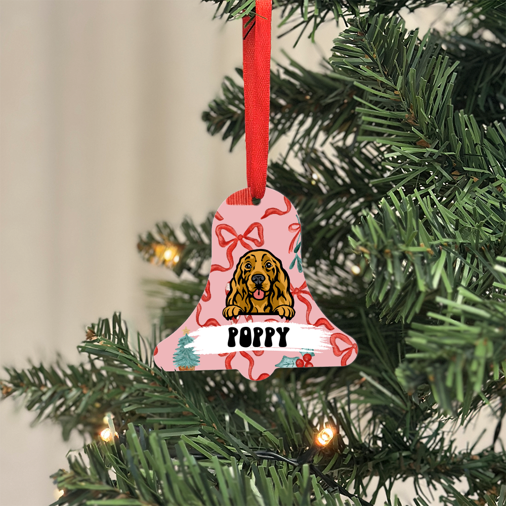 Kişiselleştirilmiş Köpek Noel Süsü - Zil