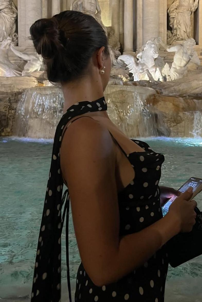 Black And Cream Polka Dot Ruffle Maxi Dress