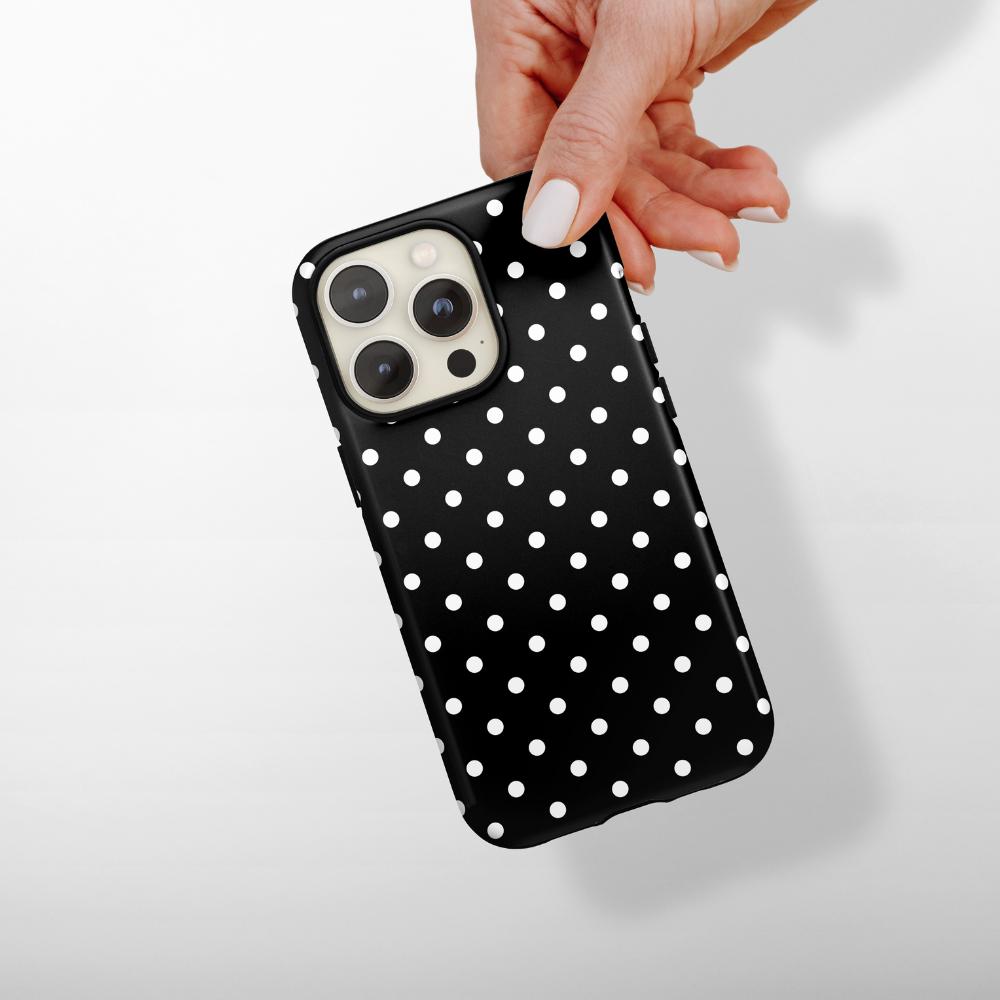 Tough MagSafe® Phone Case - Black Polka Dots