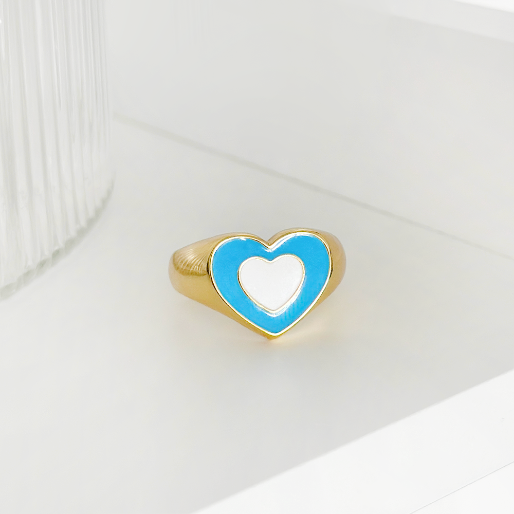 Blue Heart Ring