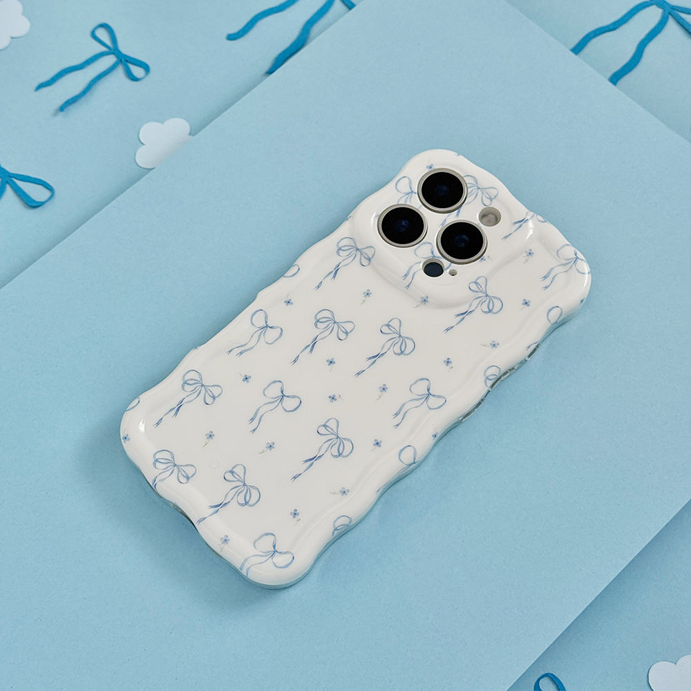 Wavy Phone Case - Bluebell Bows