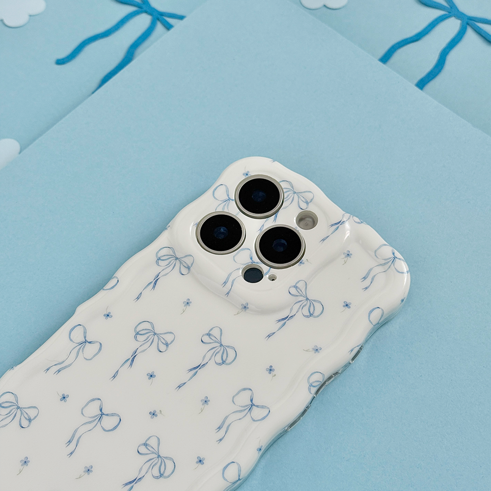 Wavy Phone Case - Bluebell Bows