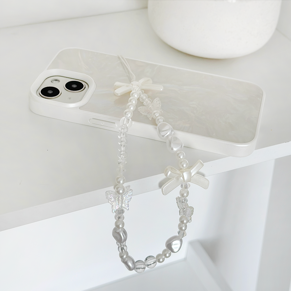 Beaded Phone Strap - Bows & Butterflies