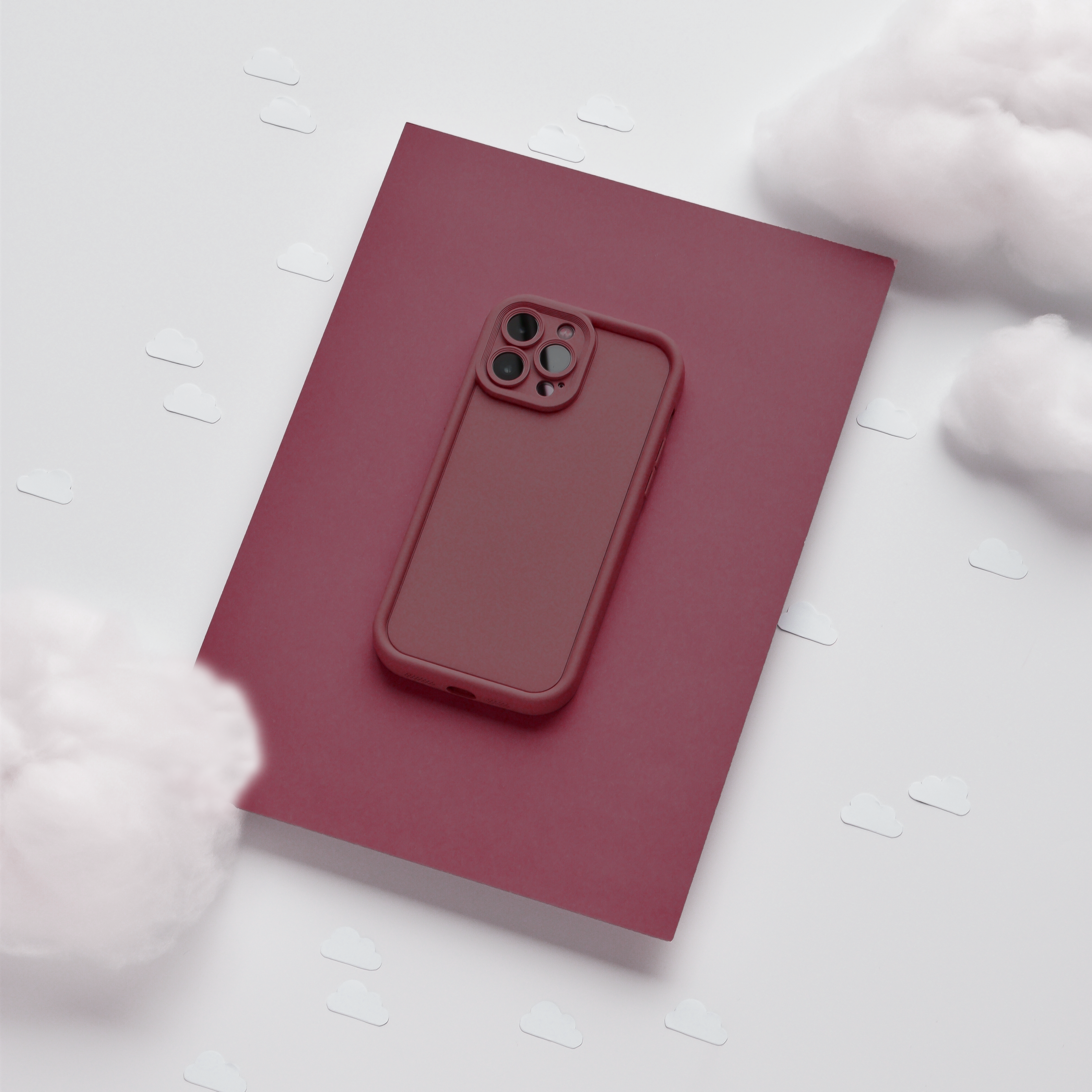 Cloud Soft NAKD Phone Case - Burgundy