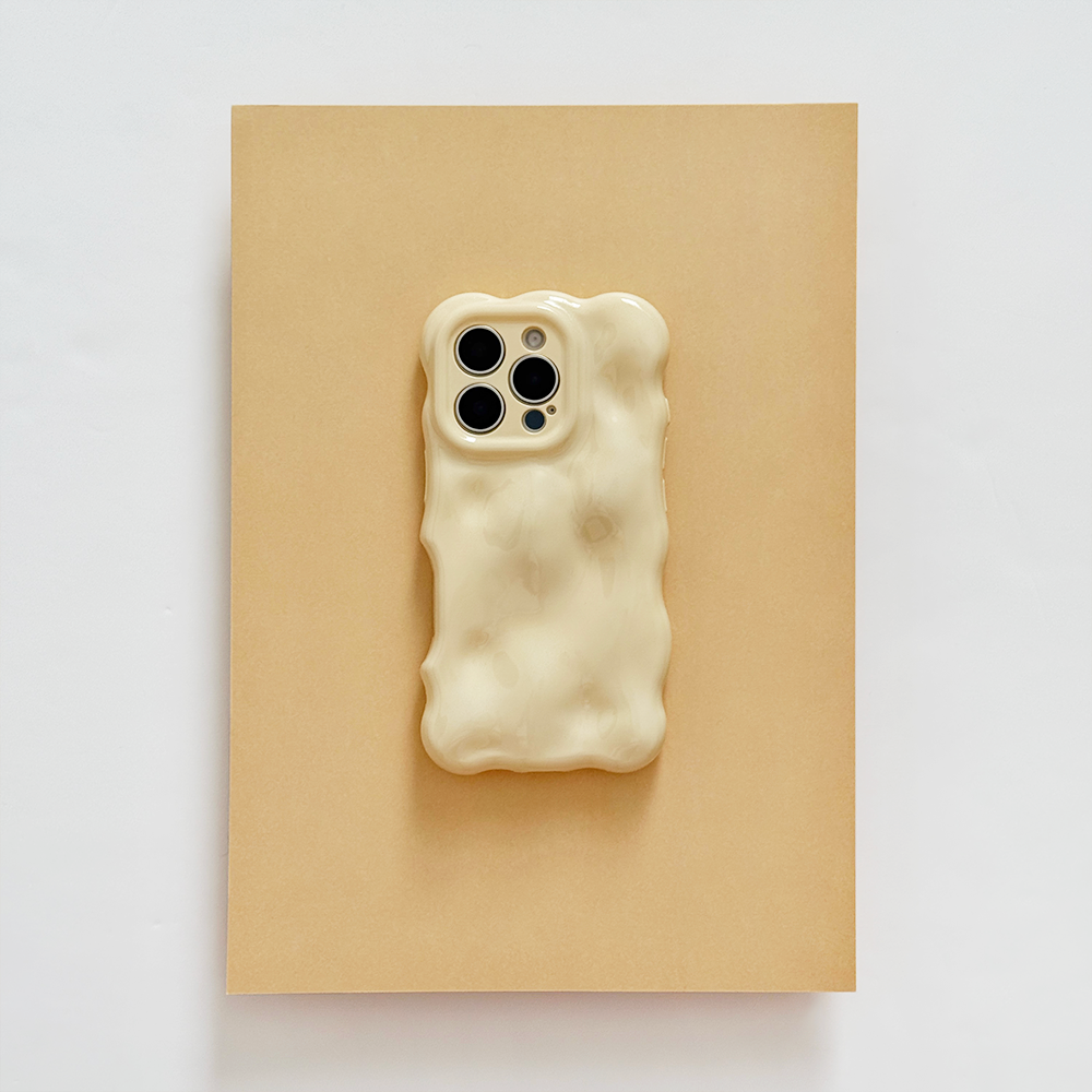 3D Bubble Phone Case - Butter Yellow