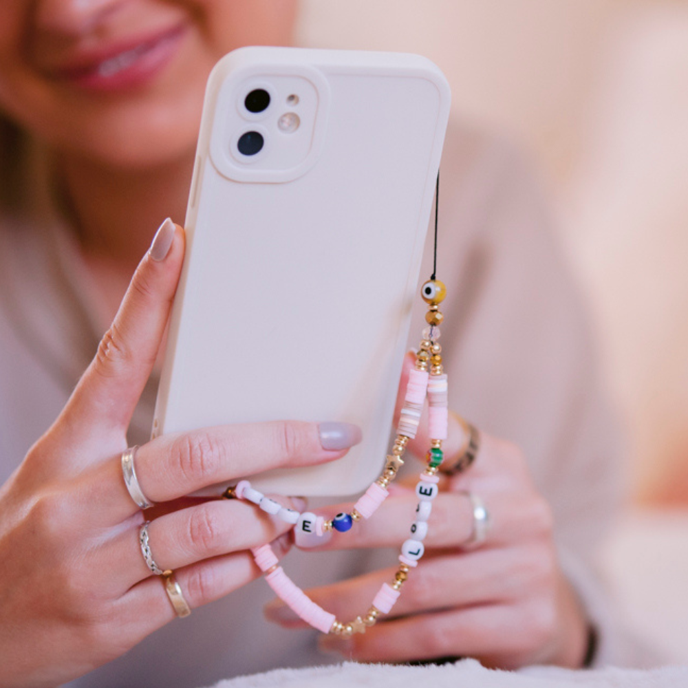 Boncuklu Telefon Askısı - Sevgiyi Hisset