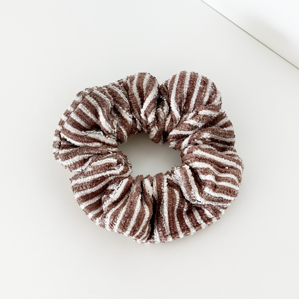 TOWEL Scrunchie - Chestnut Stripes