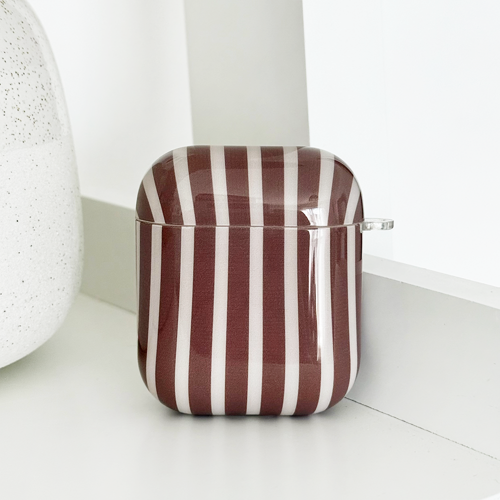 Airpods Kılıfı - Kestane Çizgili