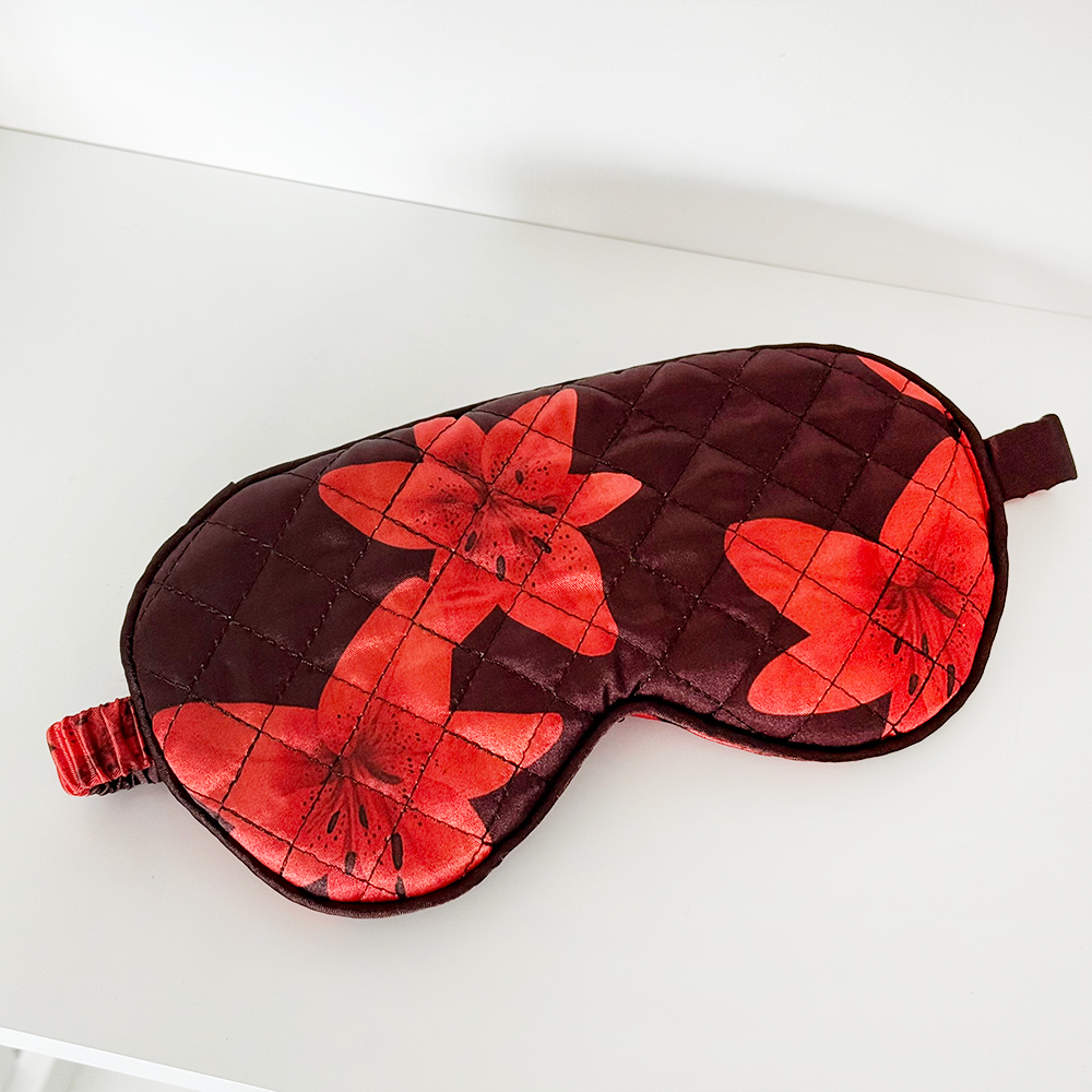 Satin Quilted Eye Mask - Cinnamon Lily