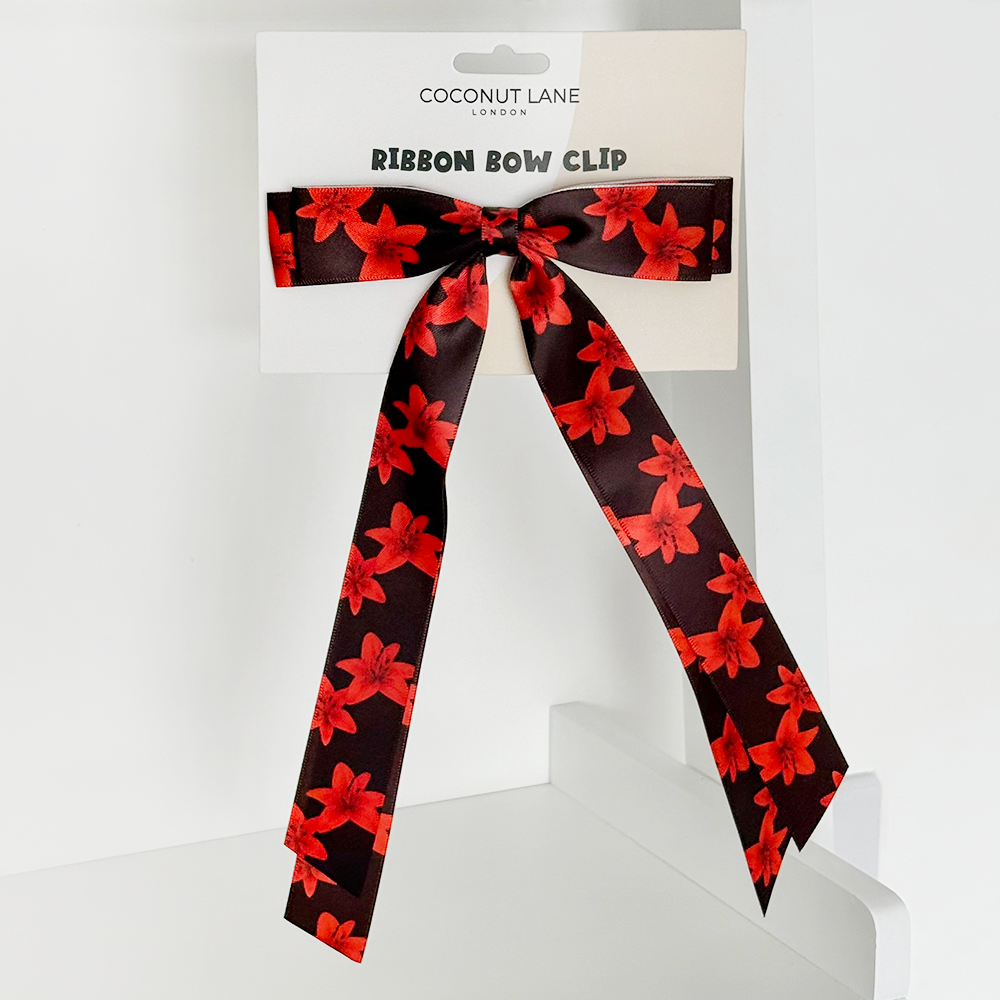 Ribbon Bow Clip - Cinnamon Lily