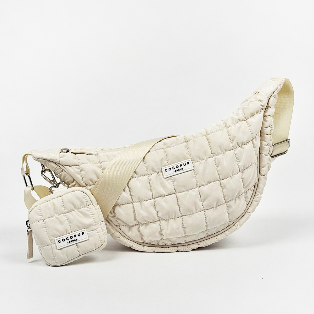 Çapraz Askılı Hilal Şekilli Köpek Gezdirme Çantası Seti - Bulut