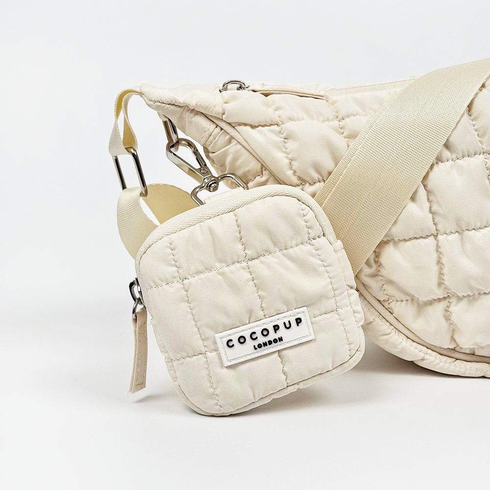 Çapraz Askılı Hilal Şekilli Köpek Gezdirme Çantası Seti - Bulut