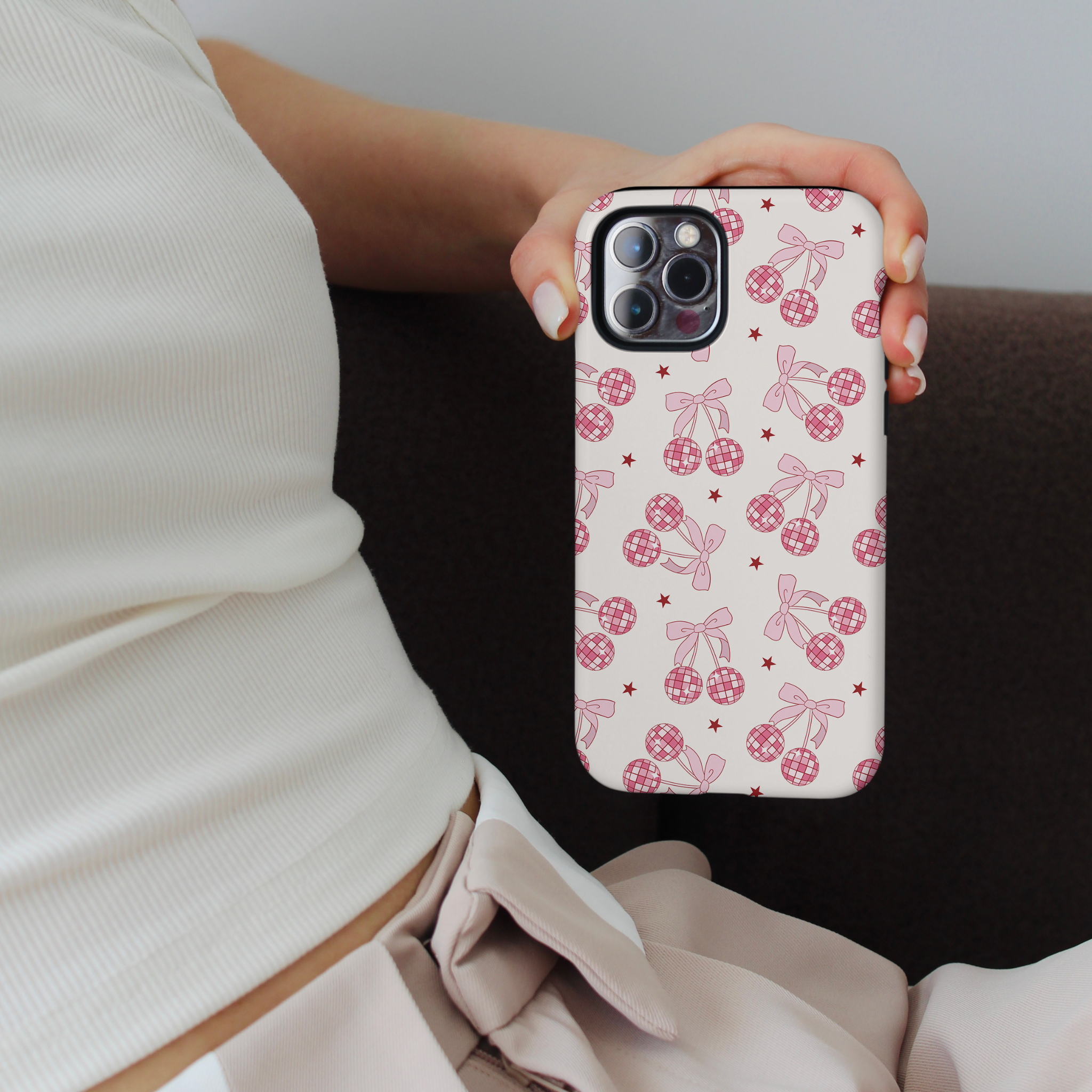 Tough Phone Case - Coquette Disco Cherries