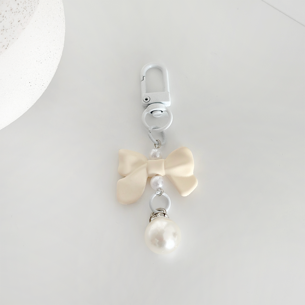 Coquette Kurdeleli Anahtarlık - Krem