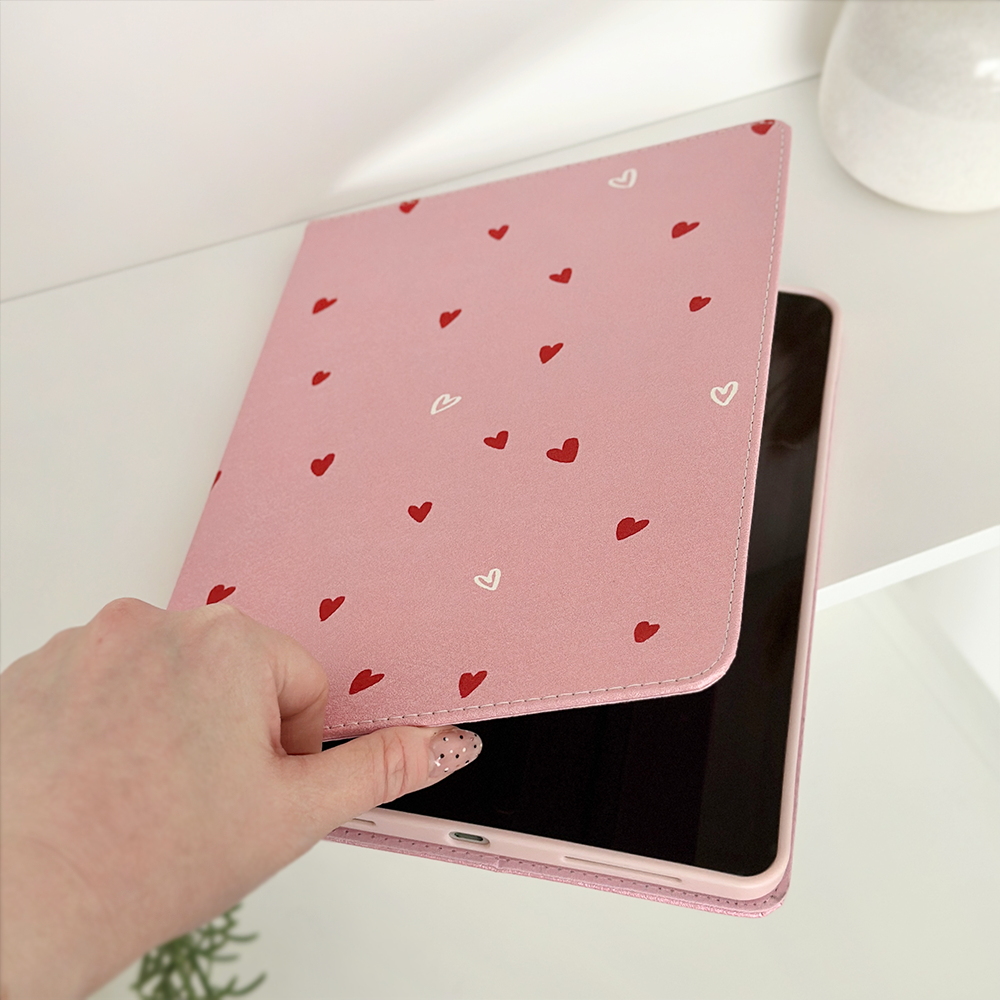 Cute Hearts iPad Case