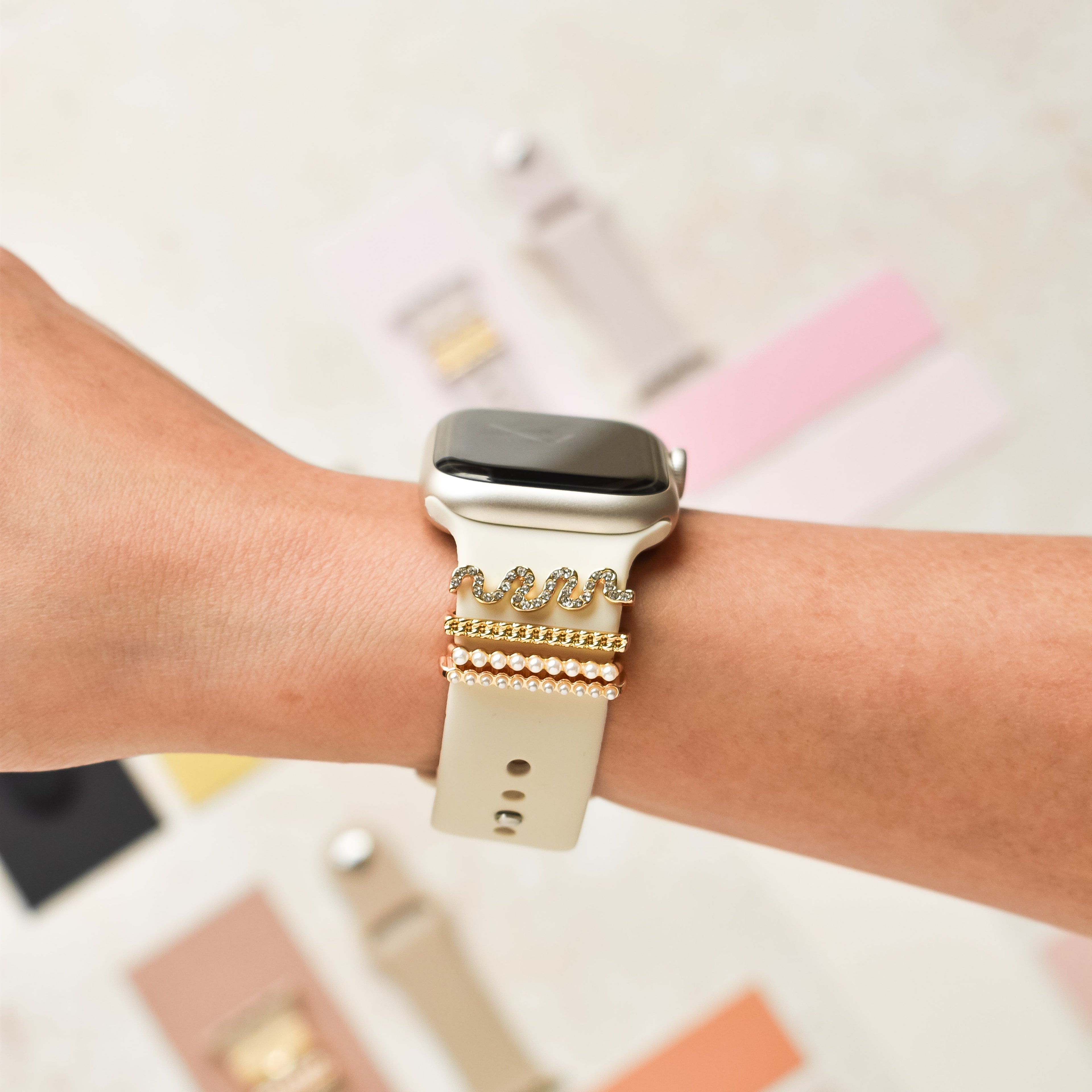 Saat Kayışı Süs Eşyası Paketi - Dalgalı Elmas