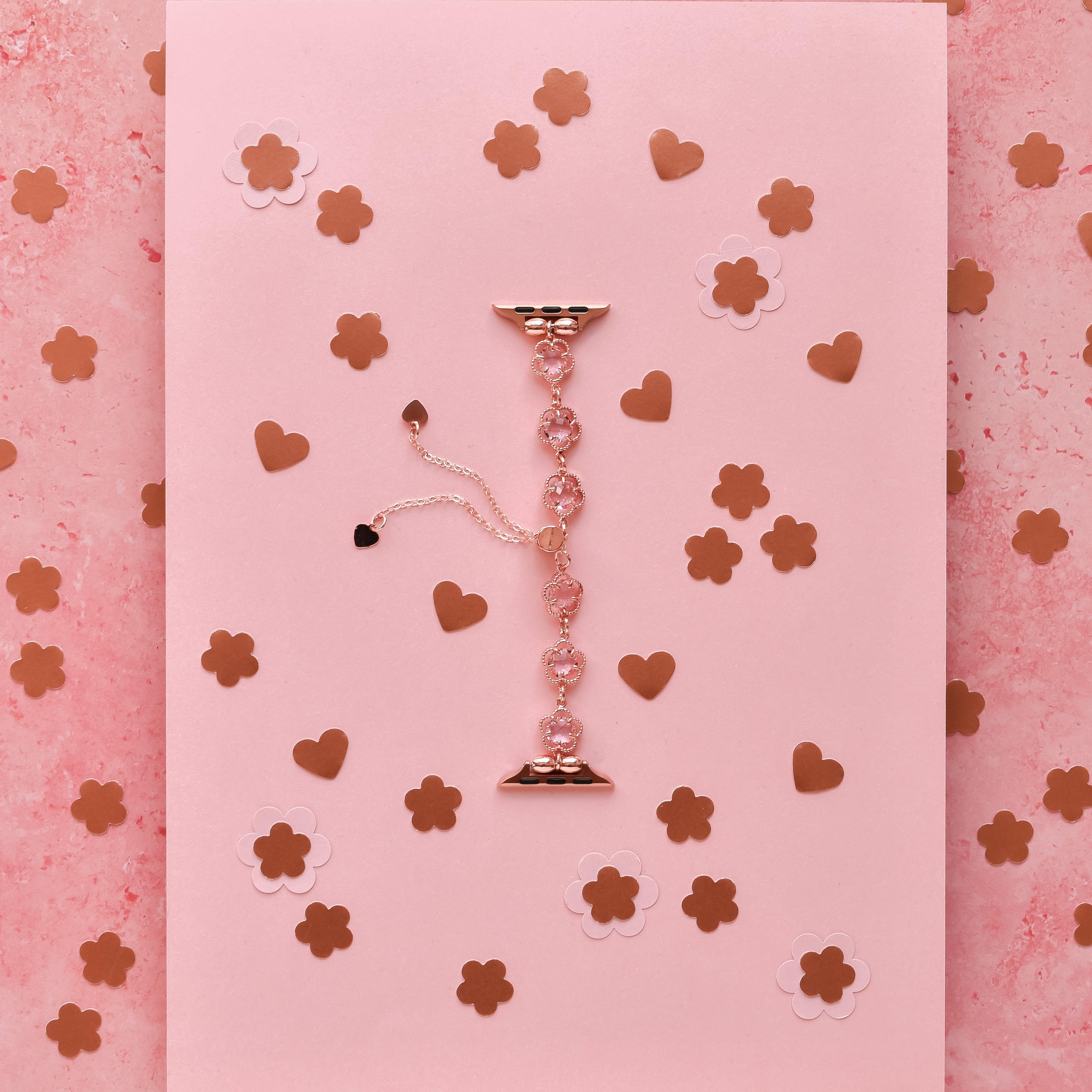 Rose Gold Flower Bracelet Apple Watch Strap