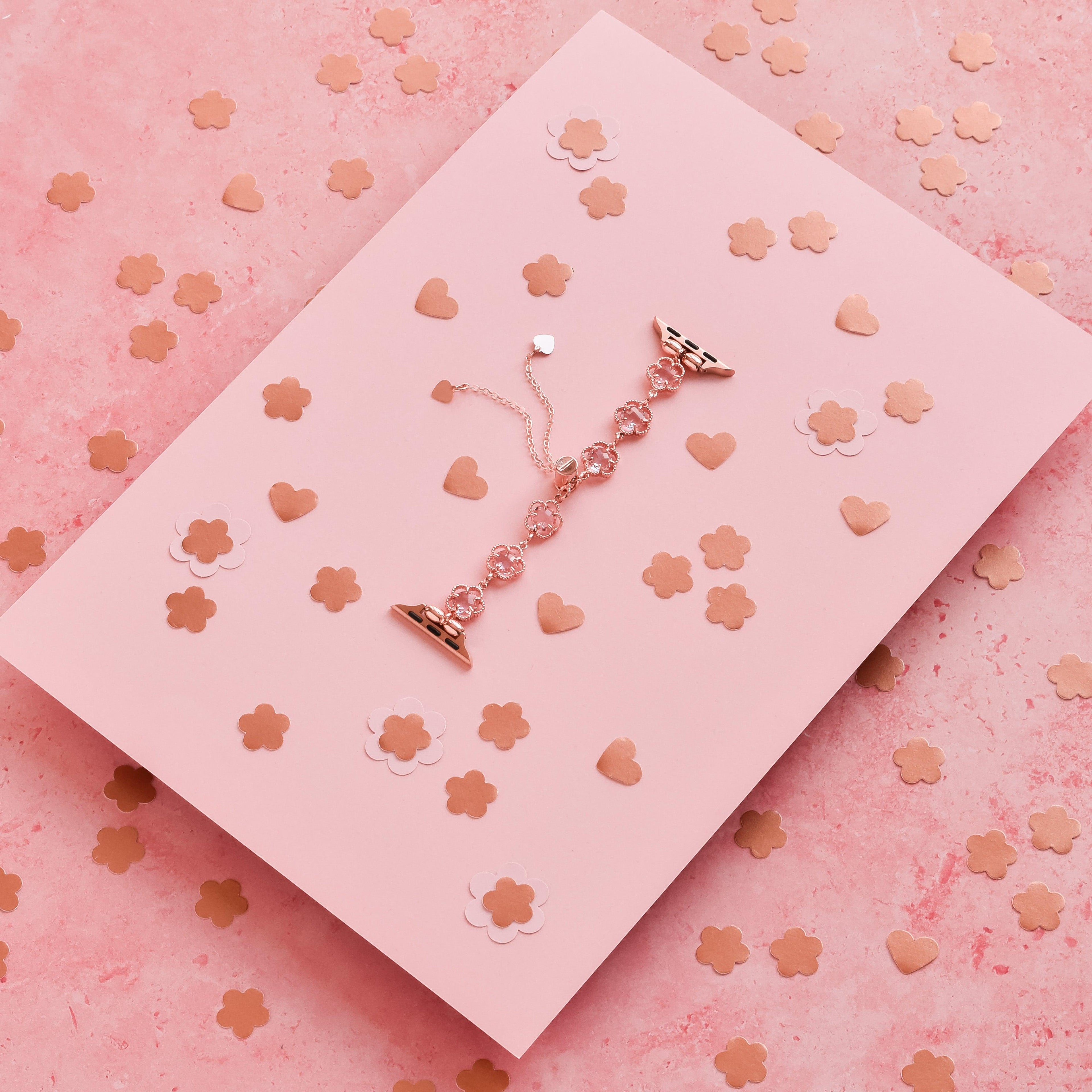 Rose Gold Flower Bracelet Apple Watch Strap