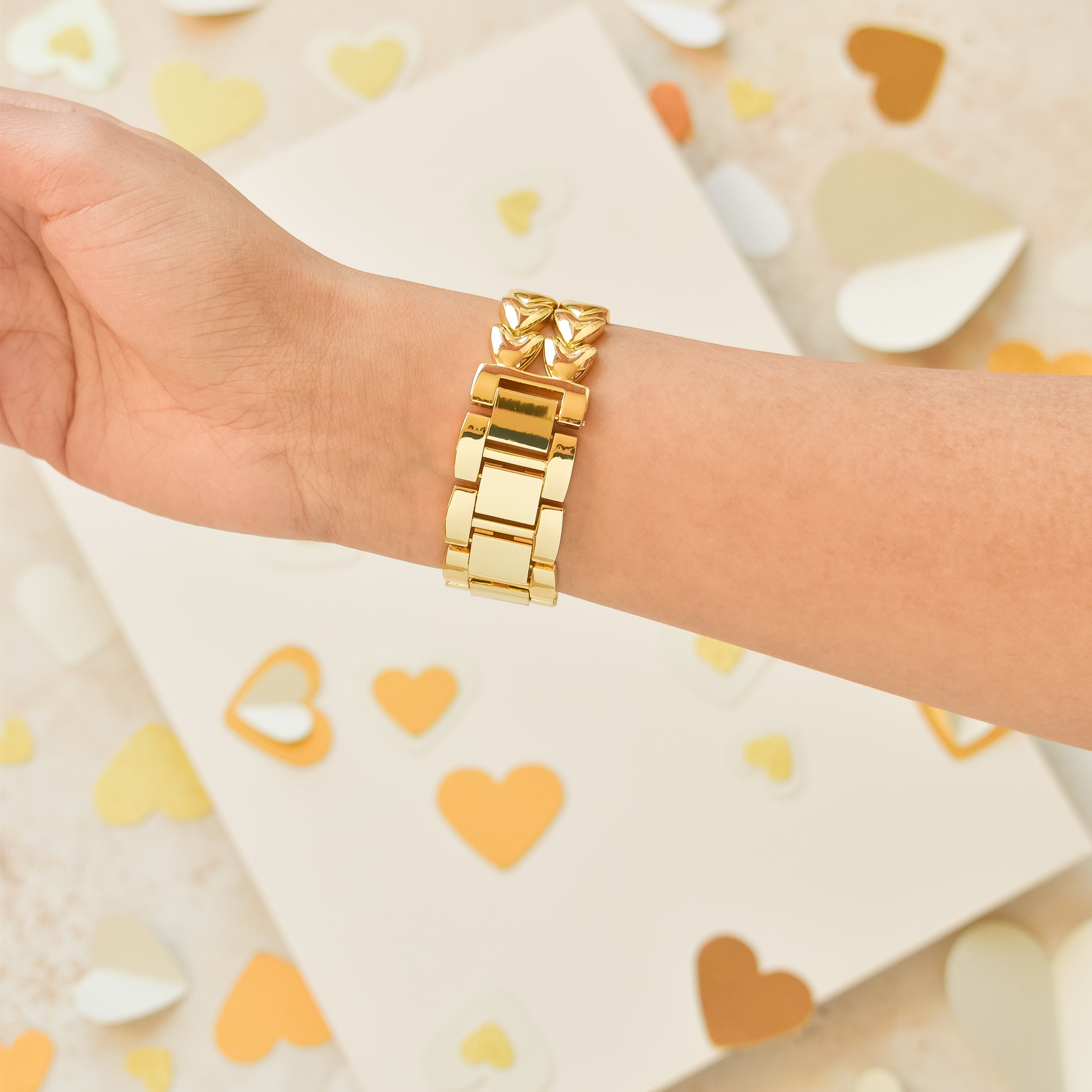 Kalpli Zincir Apple Watch Kayışı - Altın