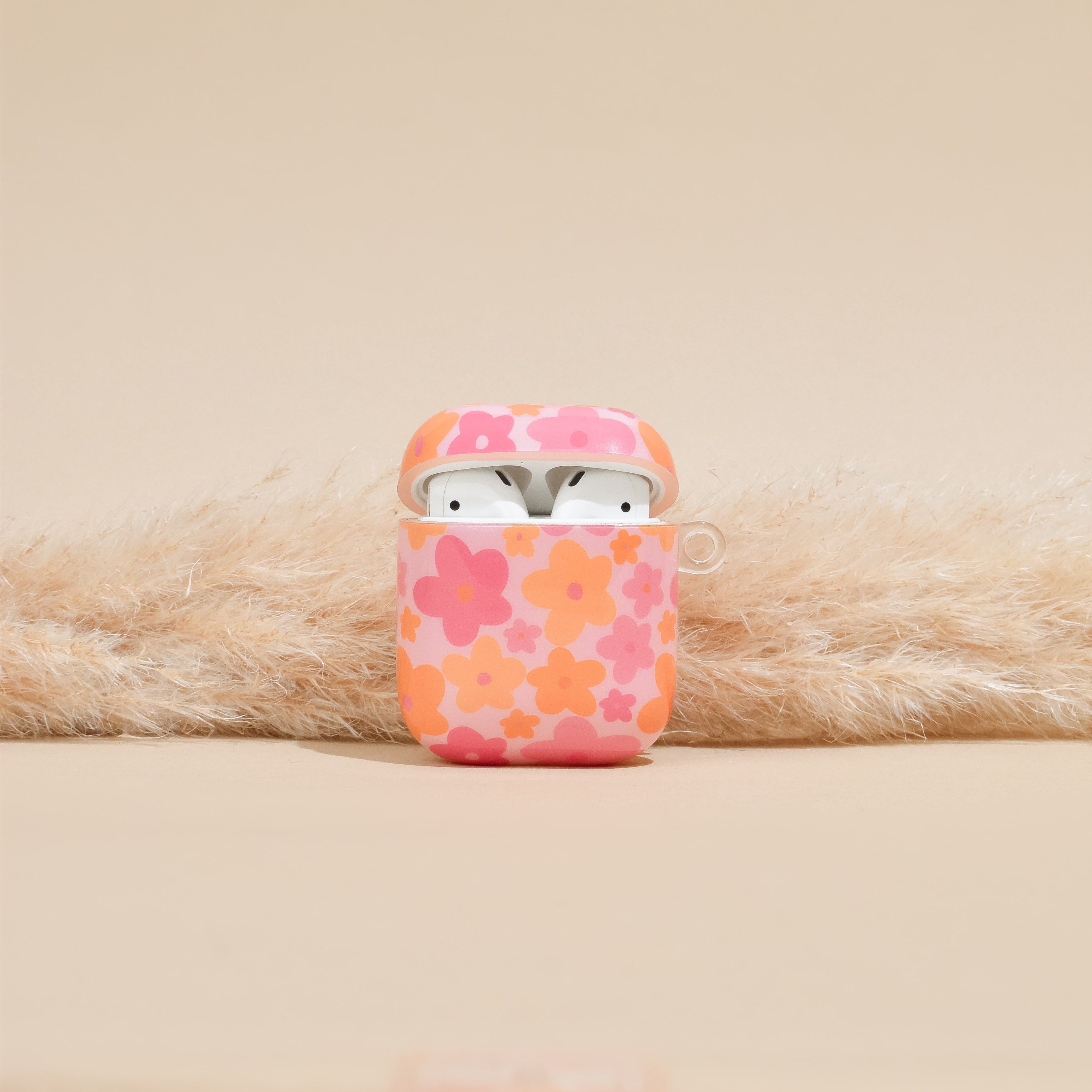 Airpods Case - Pink & Orange Bloom