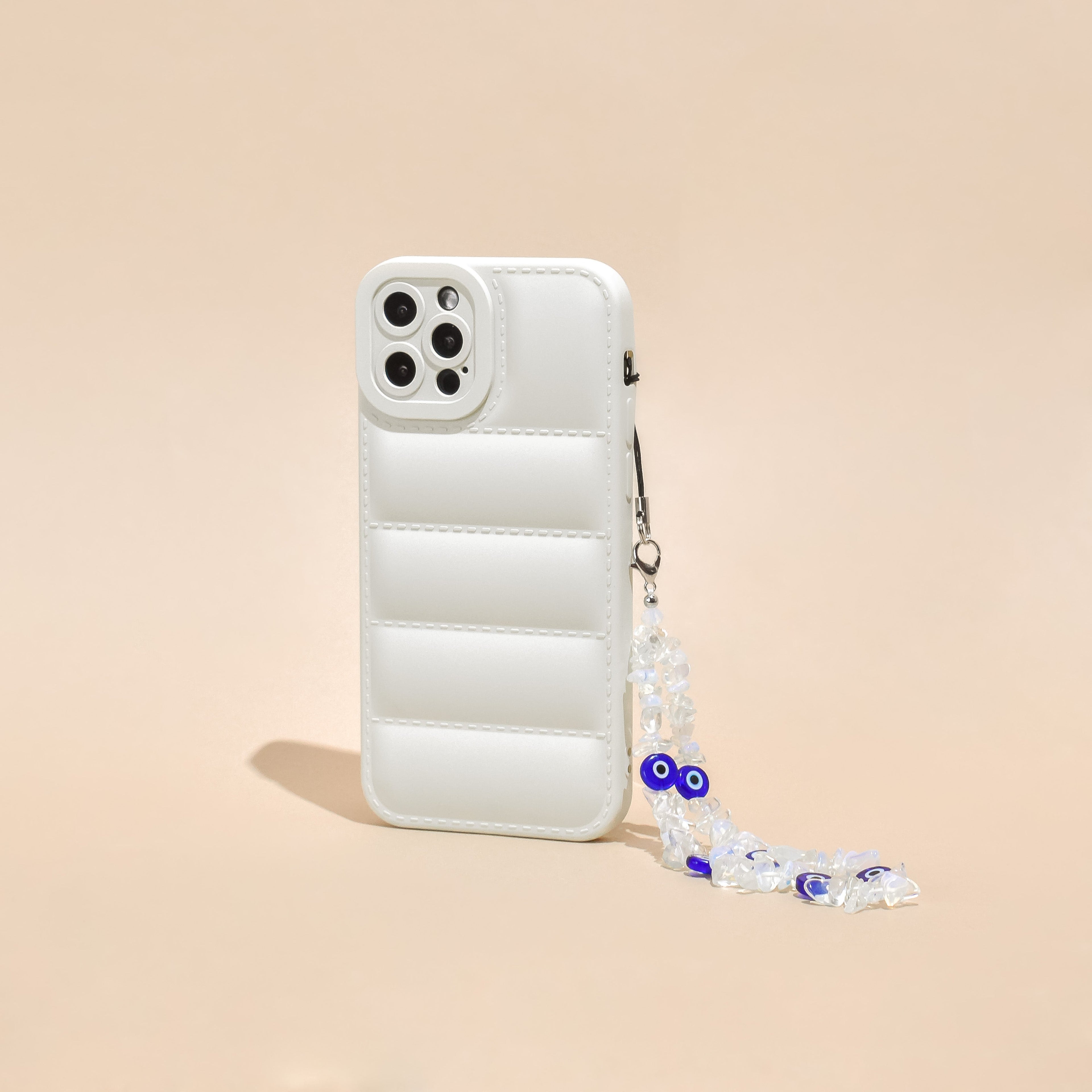 Boncuklu Telefon Askısı - Kristal Nazar Boncuğu