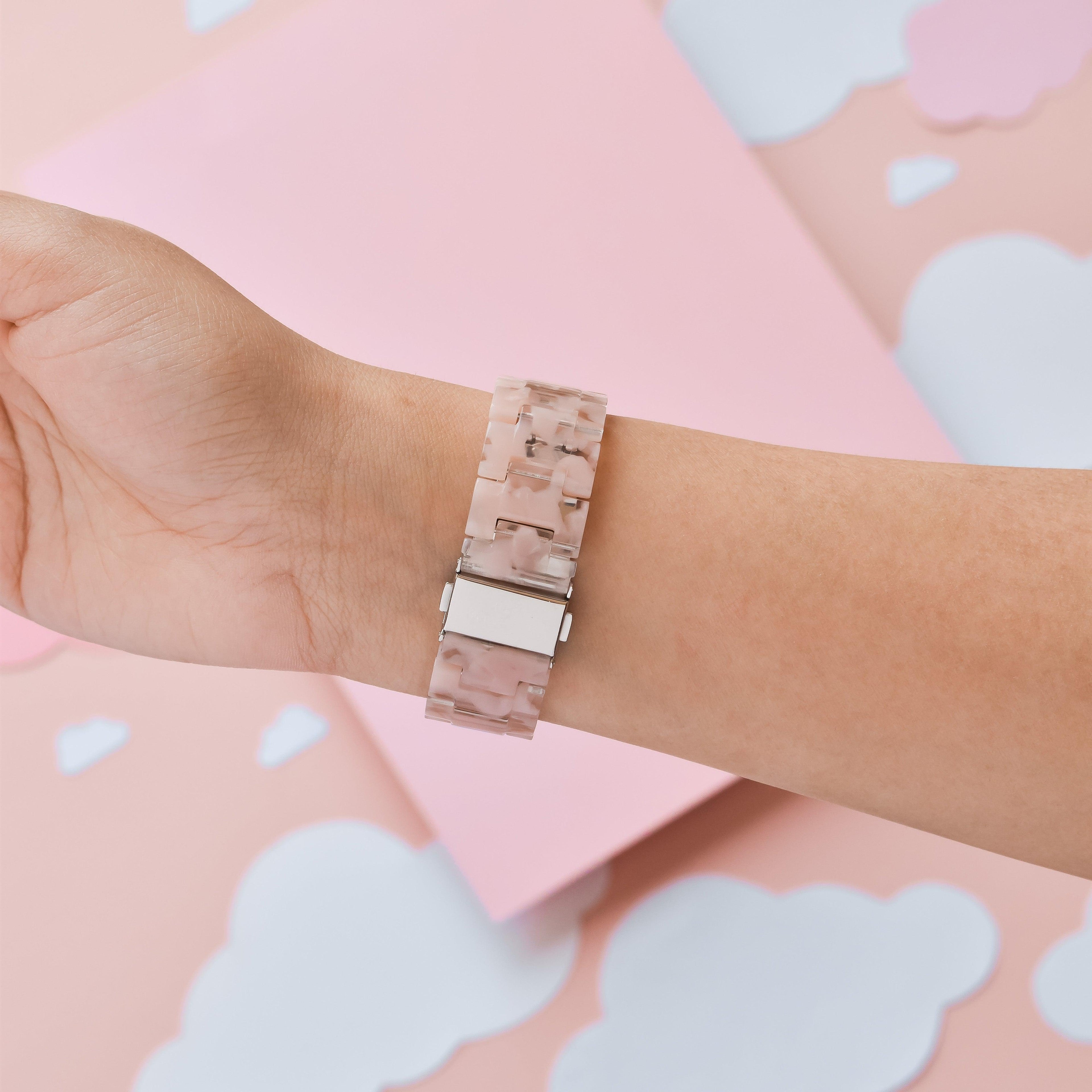 Lüks Pembe Bulutlar Apple Watch Kayışı