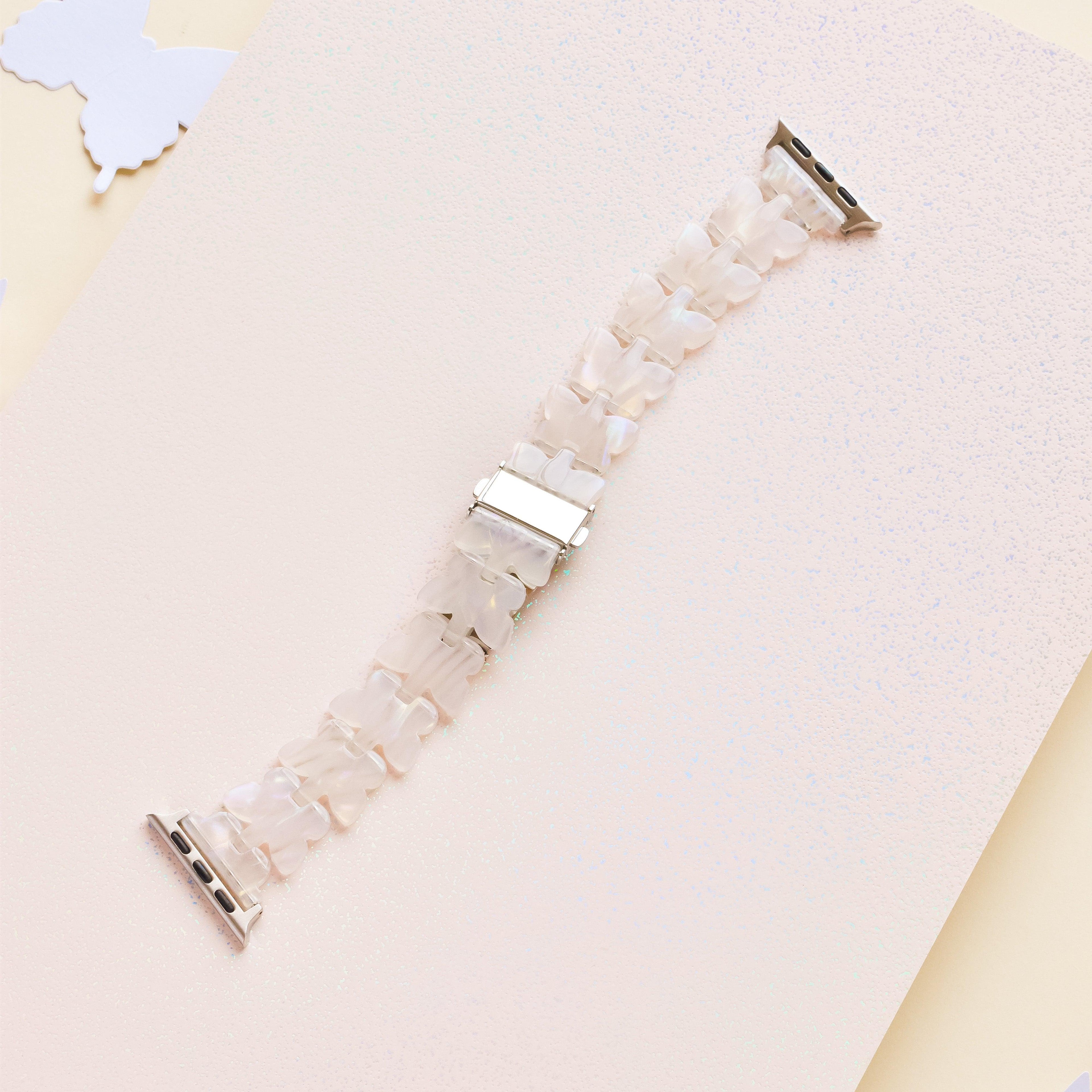 Lüks Holografik Kelebek Desenli Apple Watch Kayışı