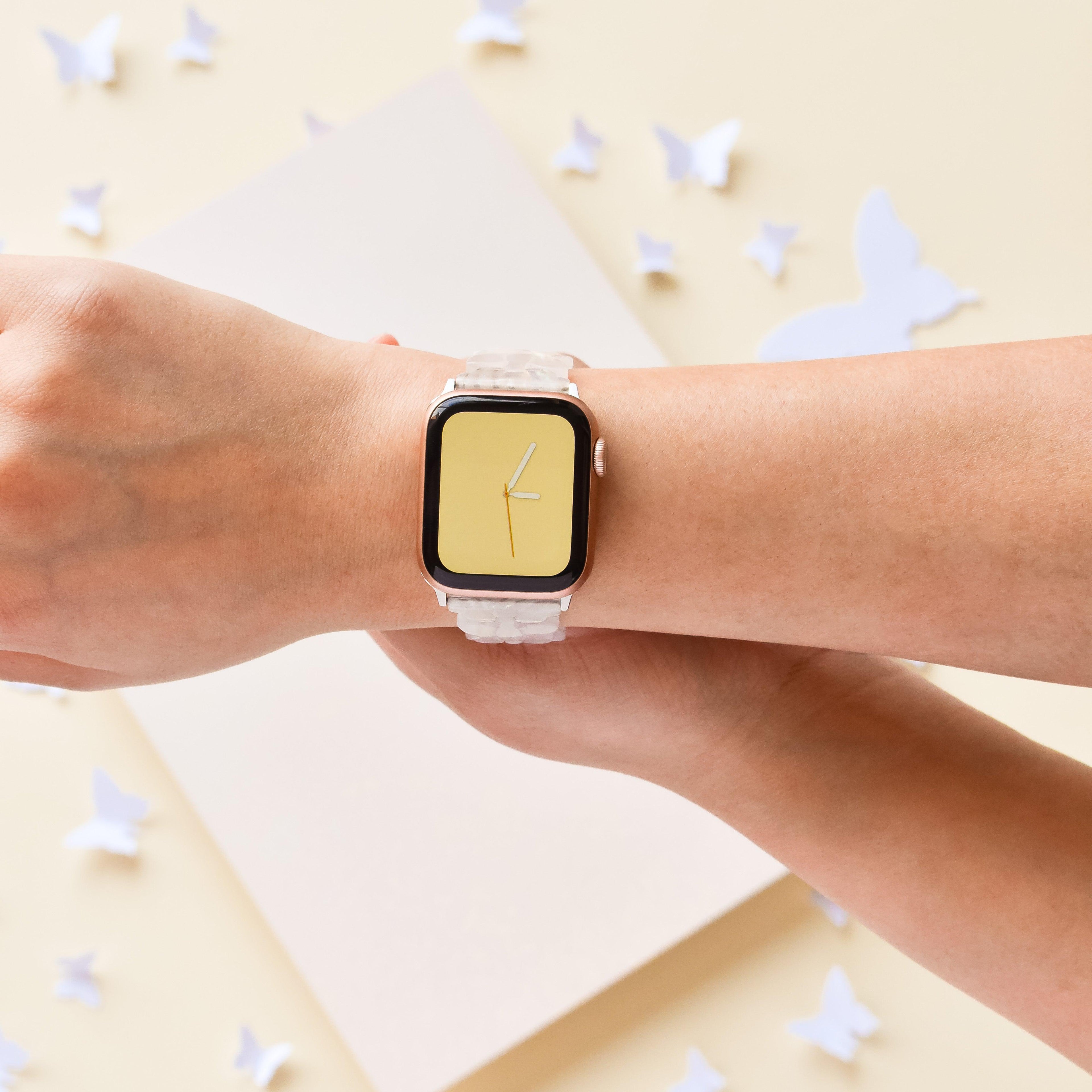 Lüks Holografik Kelebek Desenli Apple Watch Kayışı