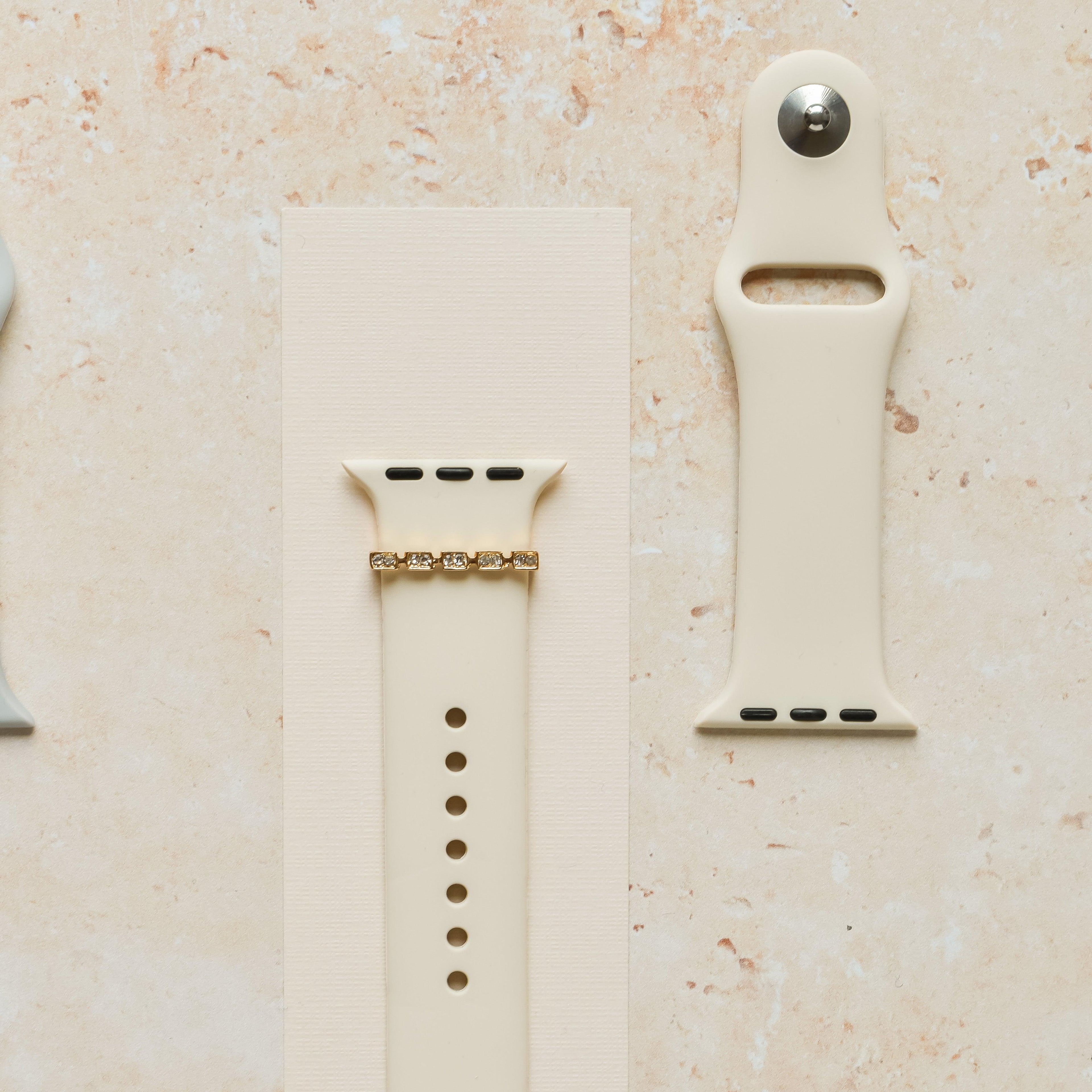 Watch Strap Charm - Gold Diamante Link