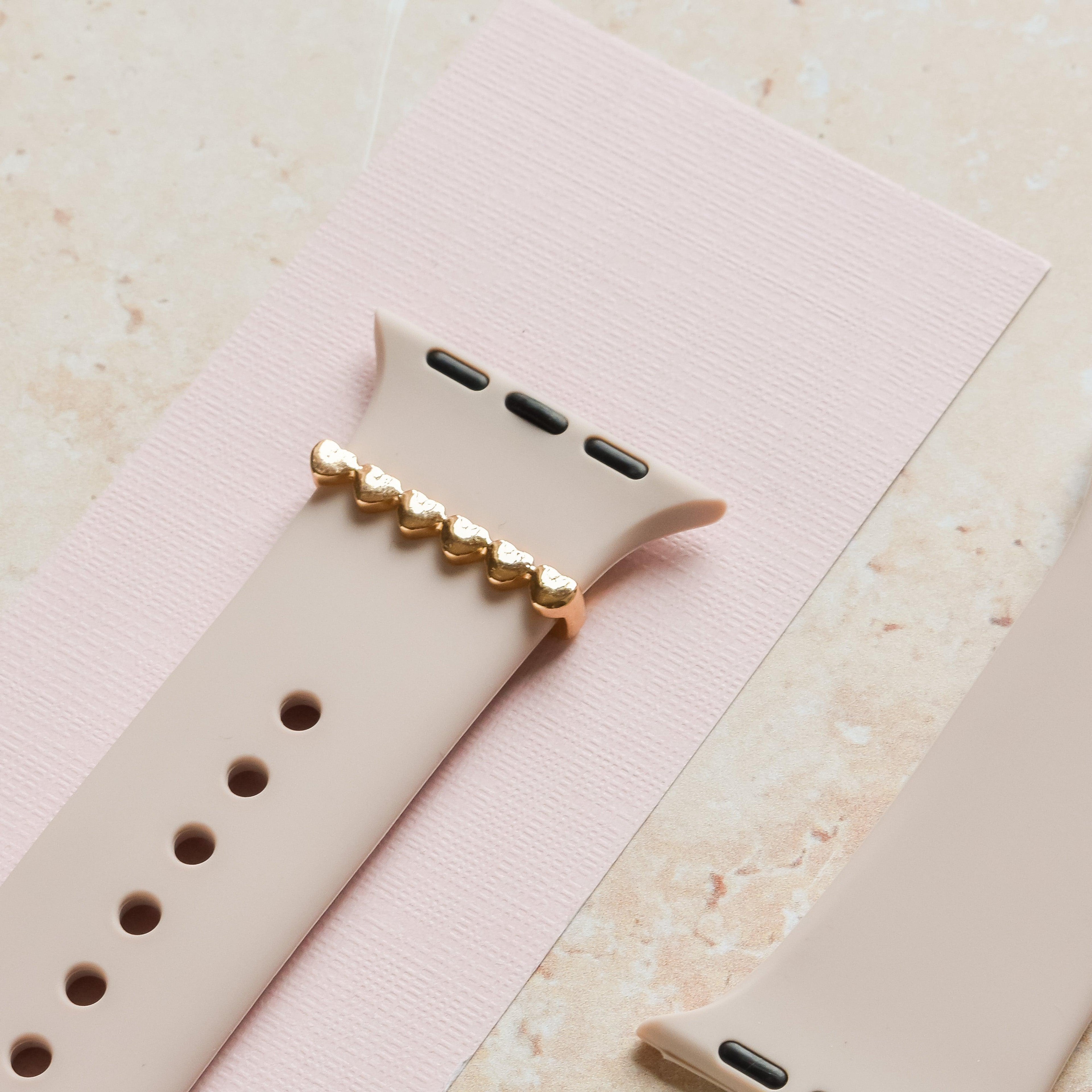 Watch Strap Charm - Gold Hearts