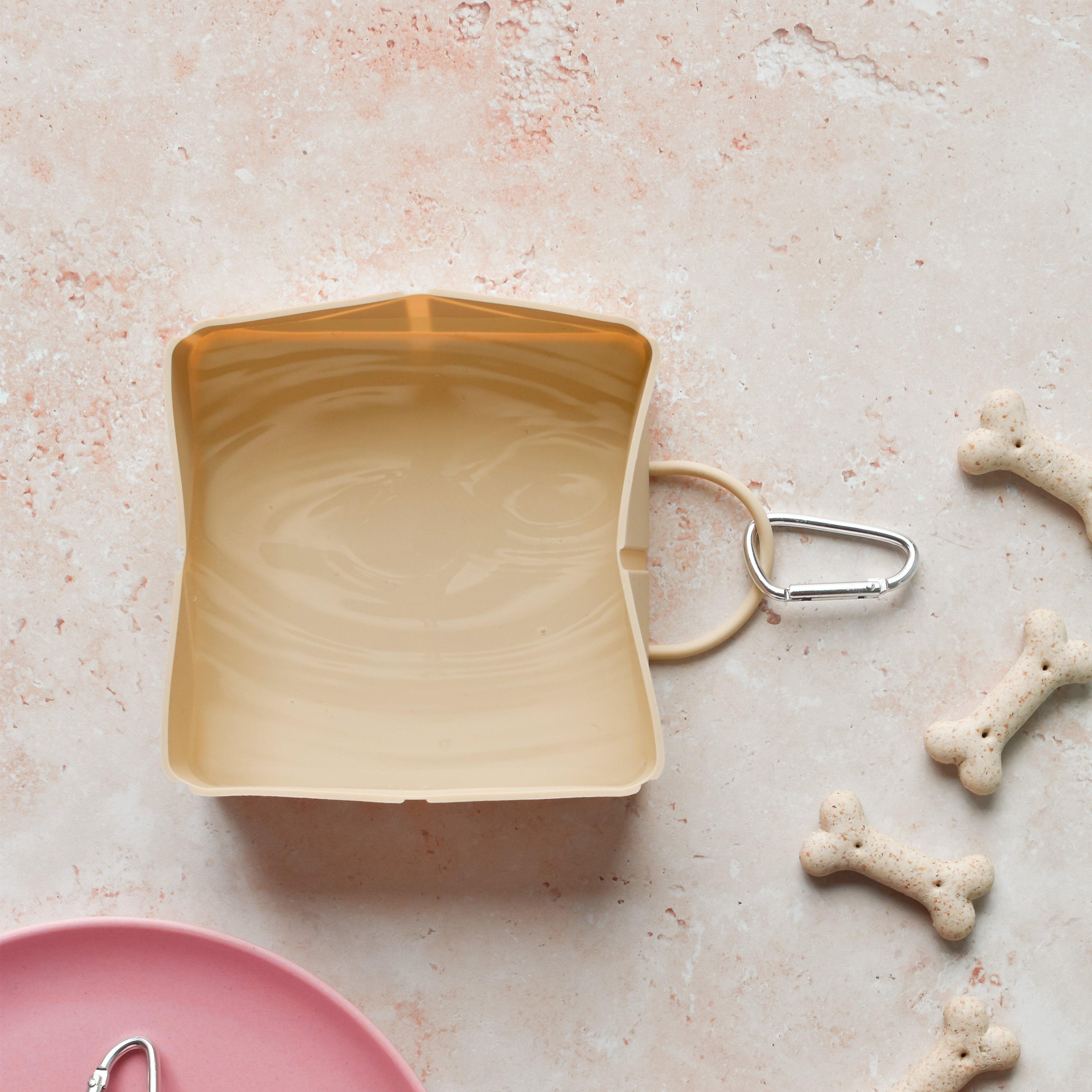 Cocopup Katlanabilir Seyahat Kasesi - Nude