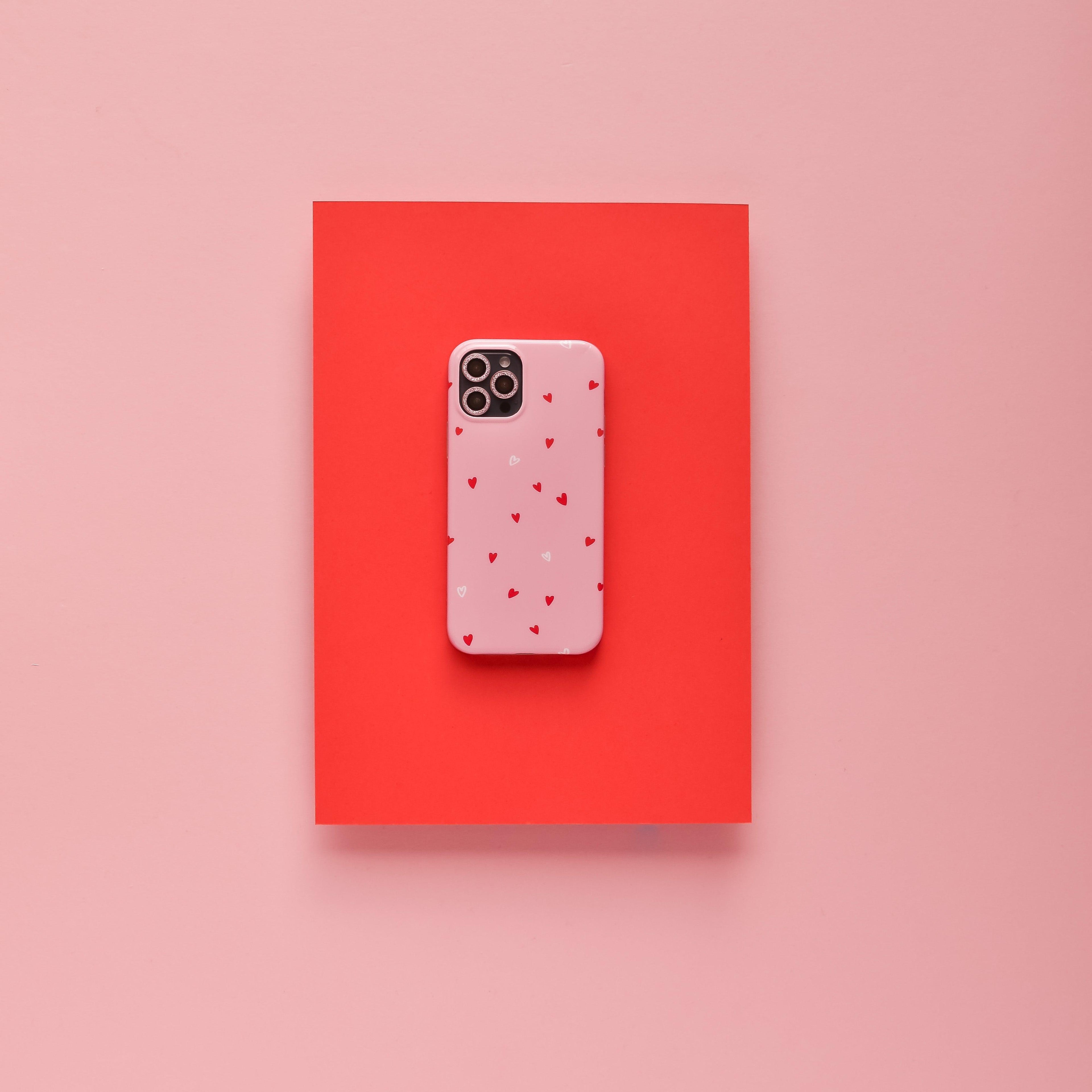 Protective Camera Lens Covers - Pink Glitter