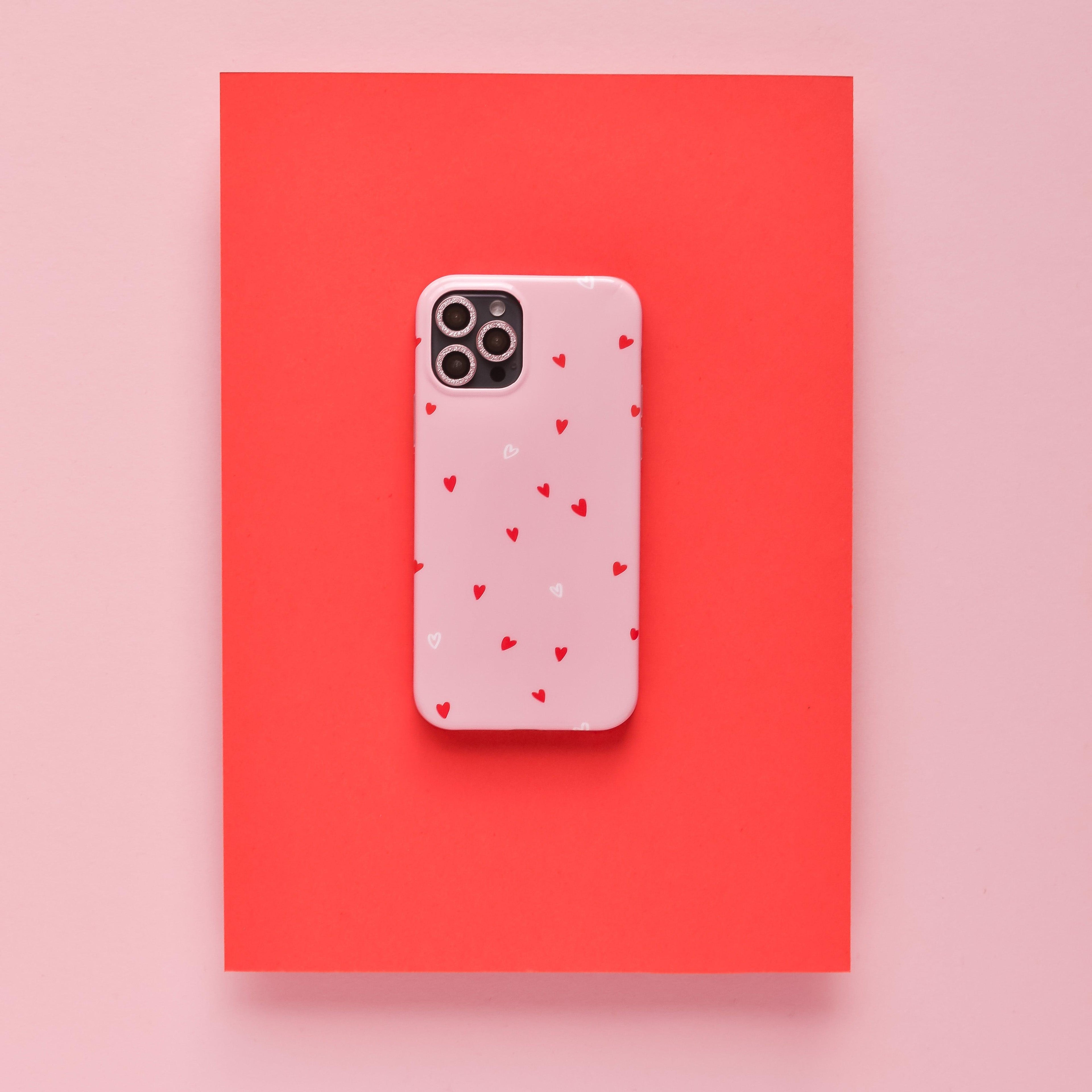 Protective Camera Lens Covers - Pink Glitter