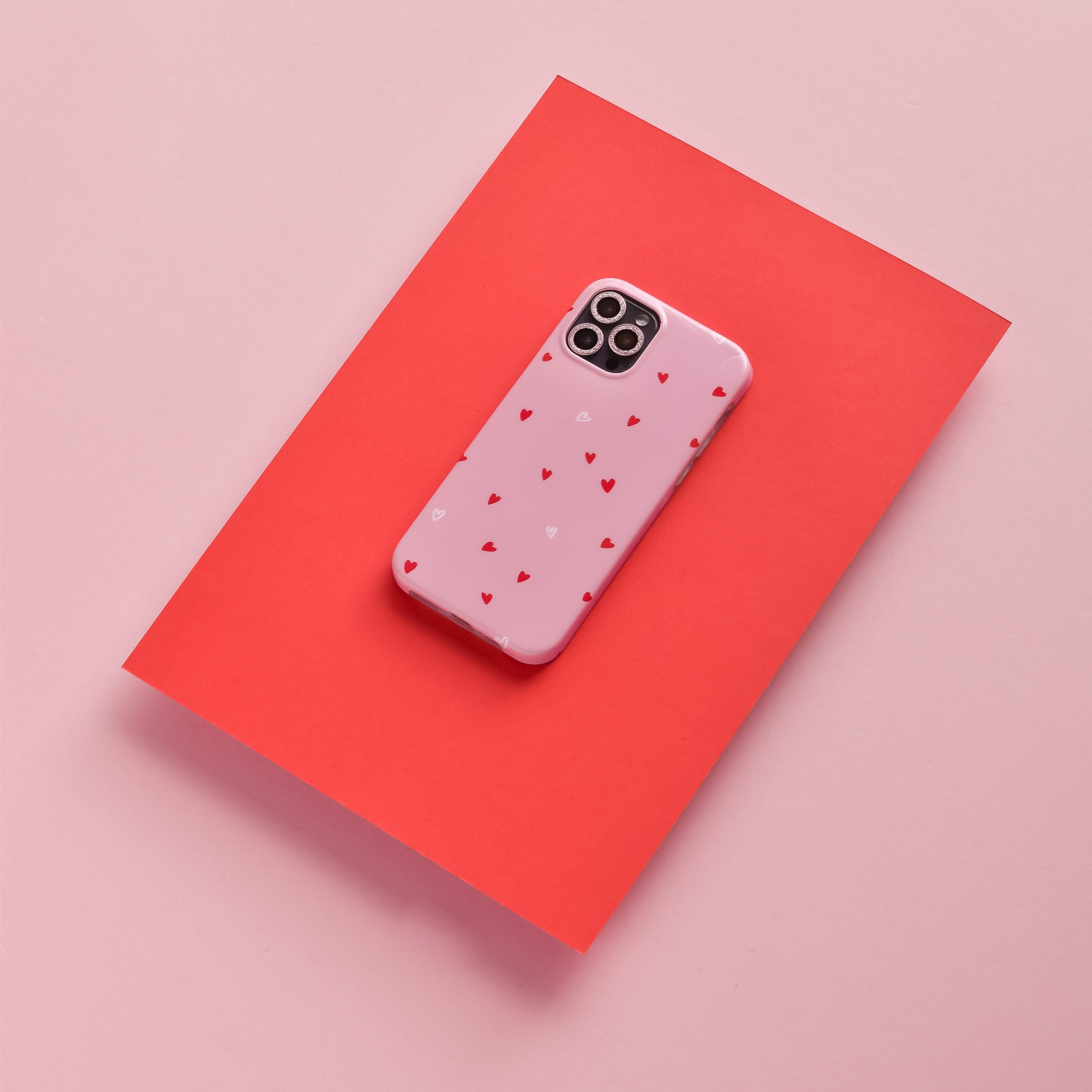 Protective Camera Lens Covers - Pink Glitter