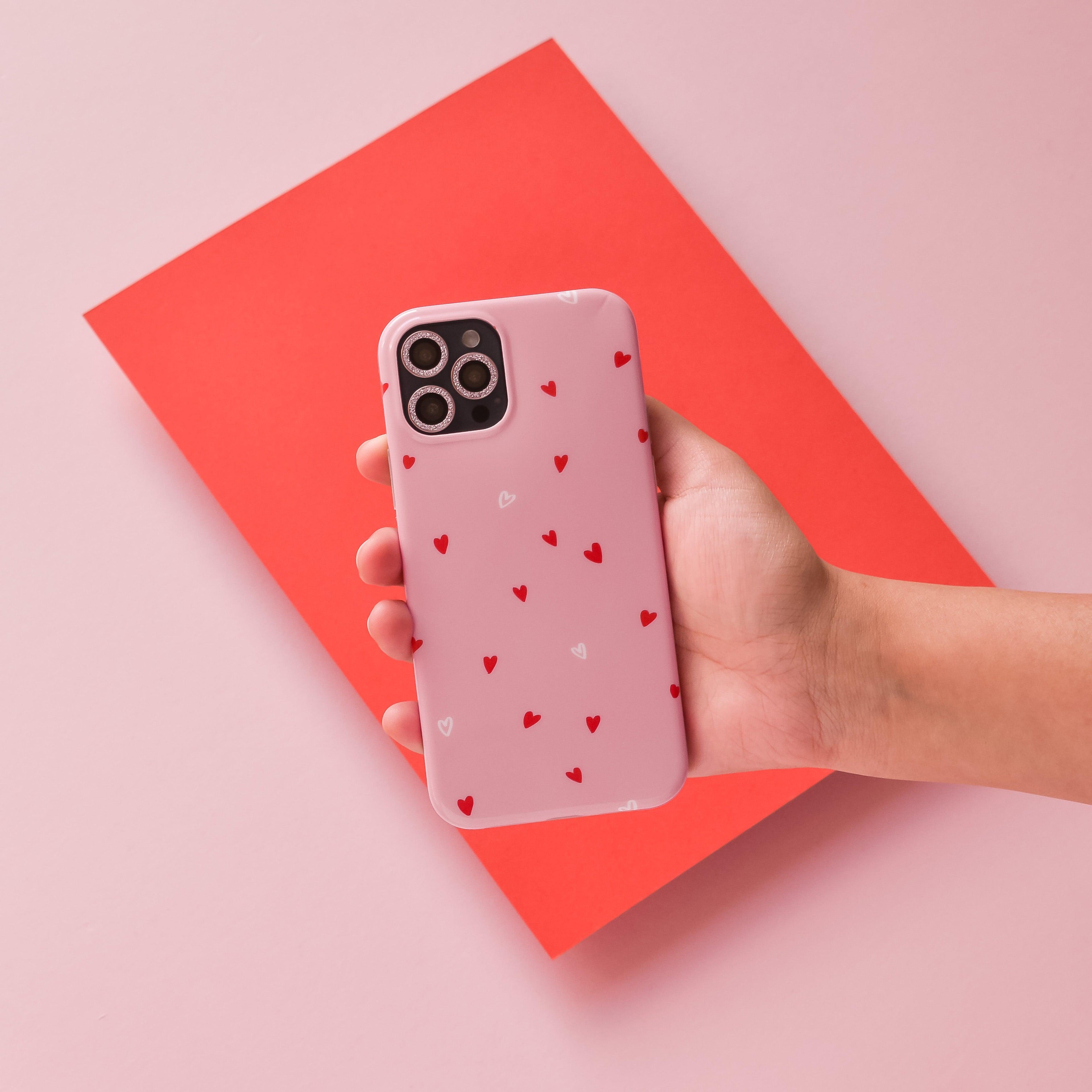 Protective Camera Lens Covers - Pink Glitter