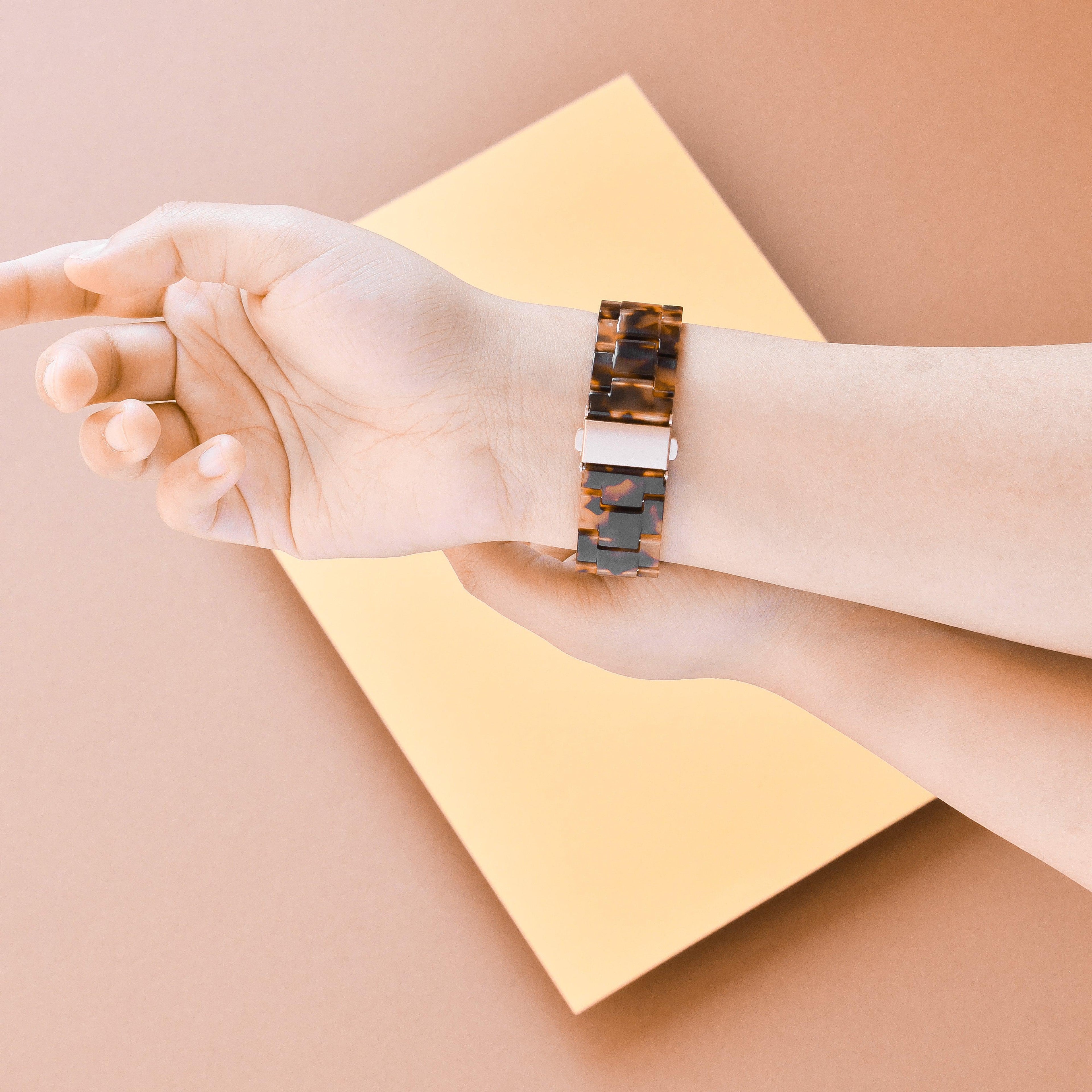 Fitbit Kayışı - LUXE Kaplumbağa Kabuğu Desenli