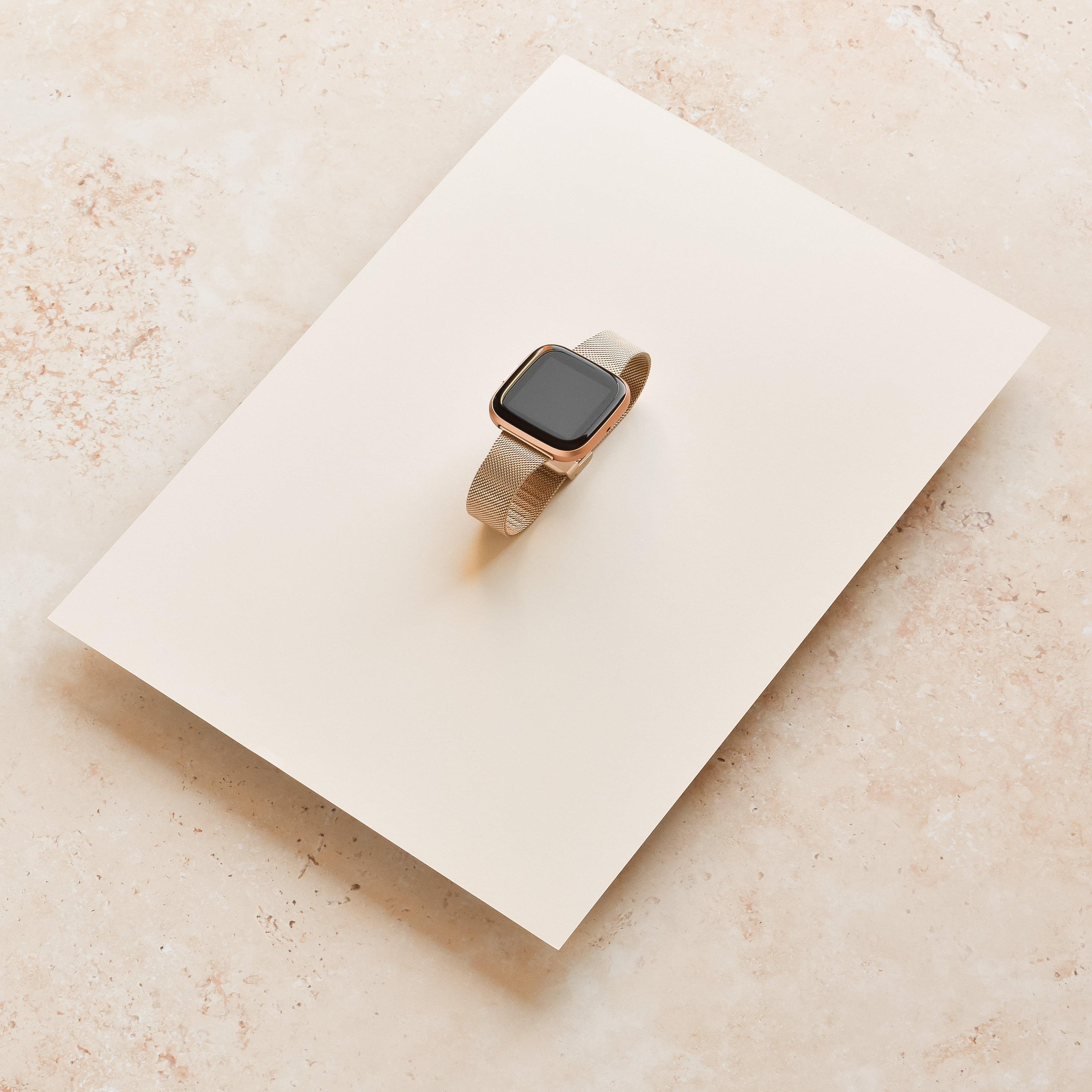 Fitbit Kayışı - İnce Milanese - Altın