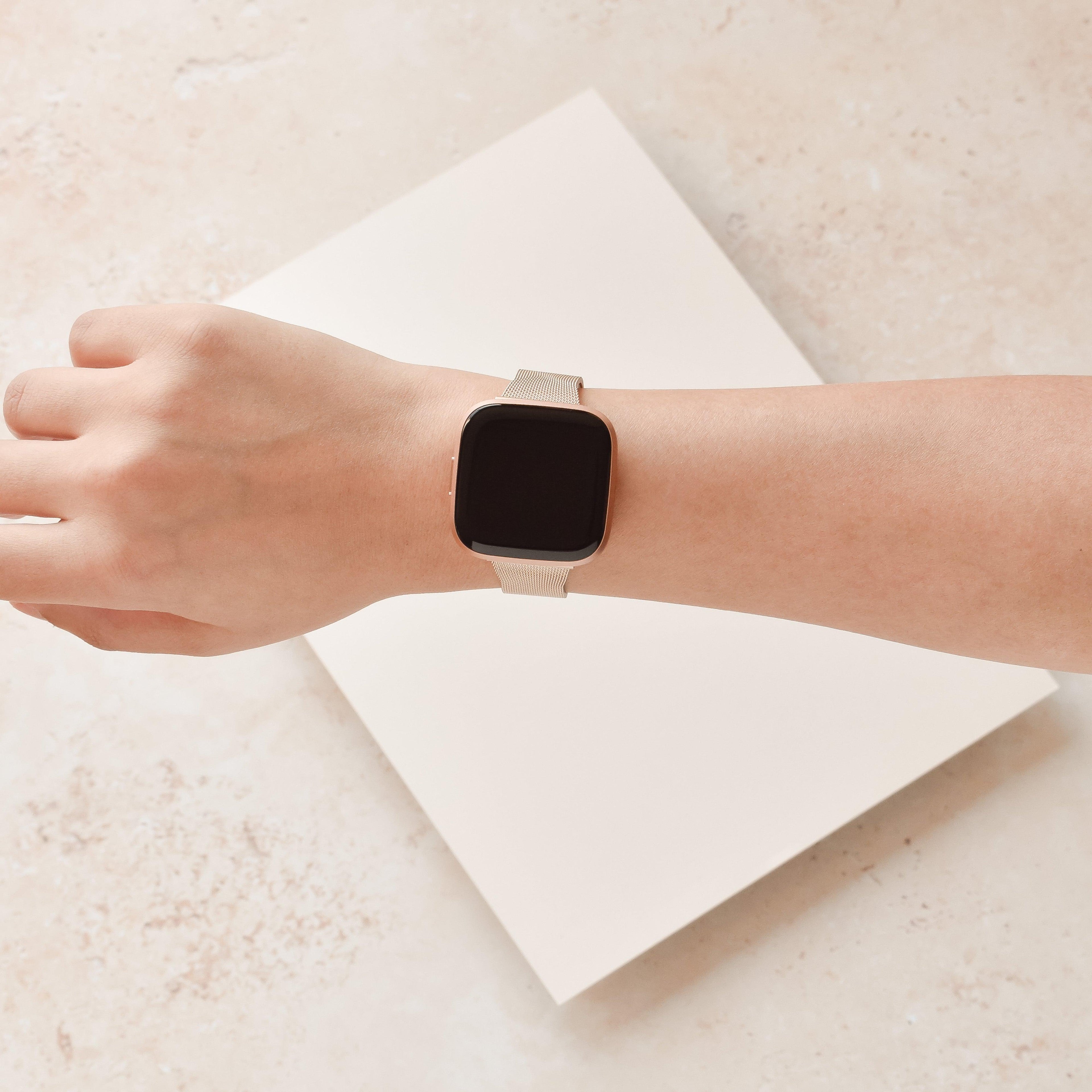 Fitbit Kayışı - İnce Milanese - Altın