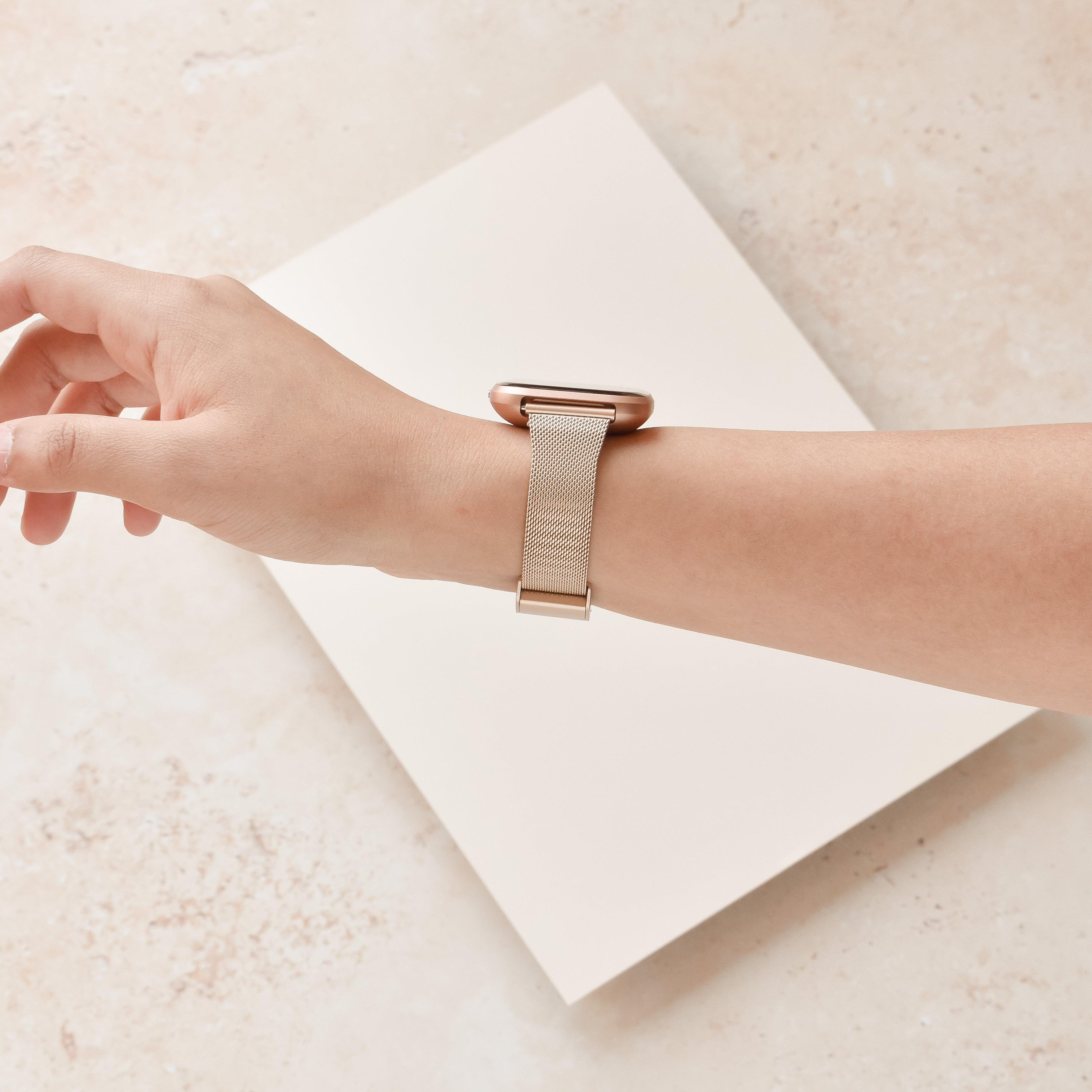 Fitbit Kayışı - İnce Milanese - Altın