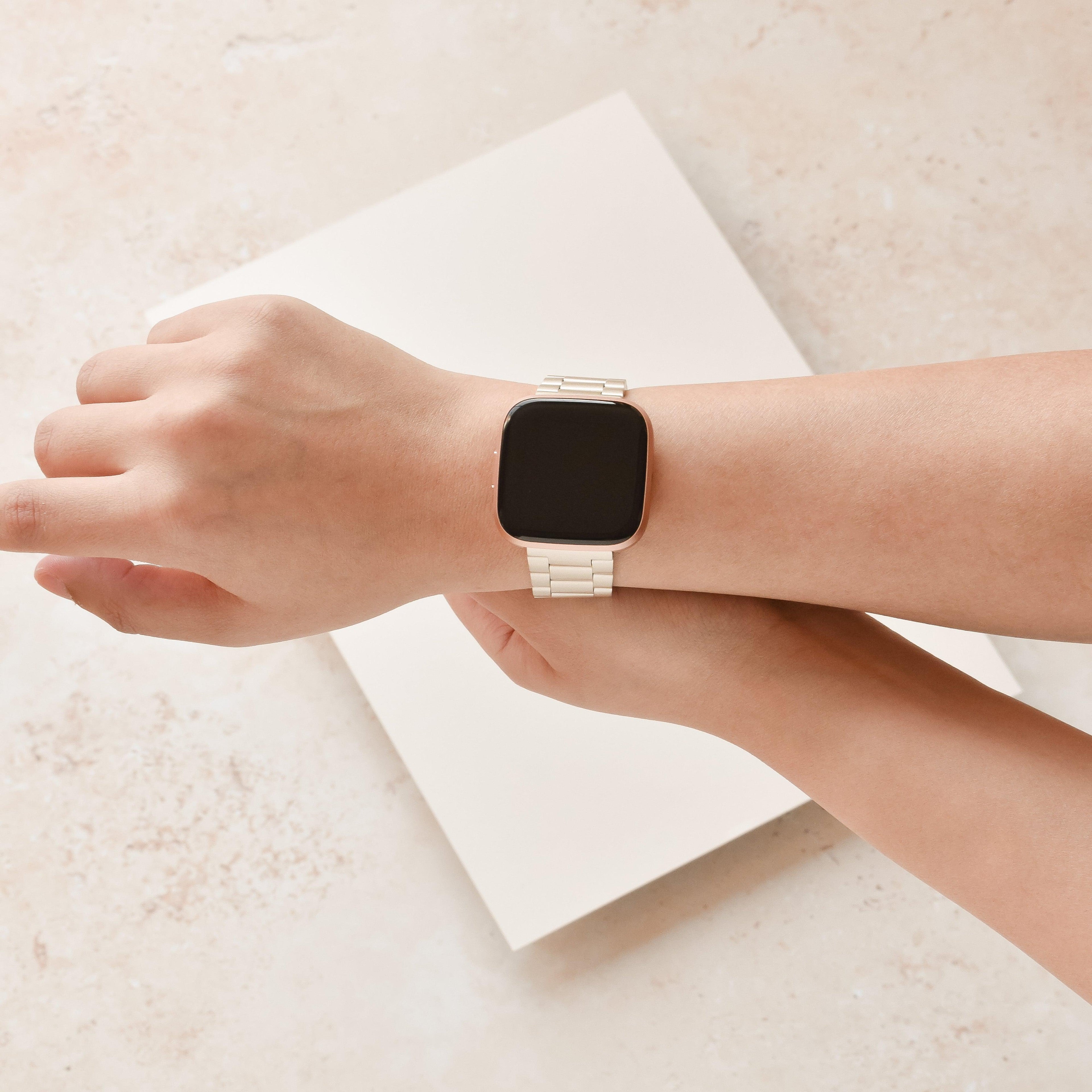 Fitbit Kayışı - Paslanmaz Çelik - Altın