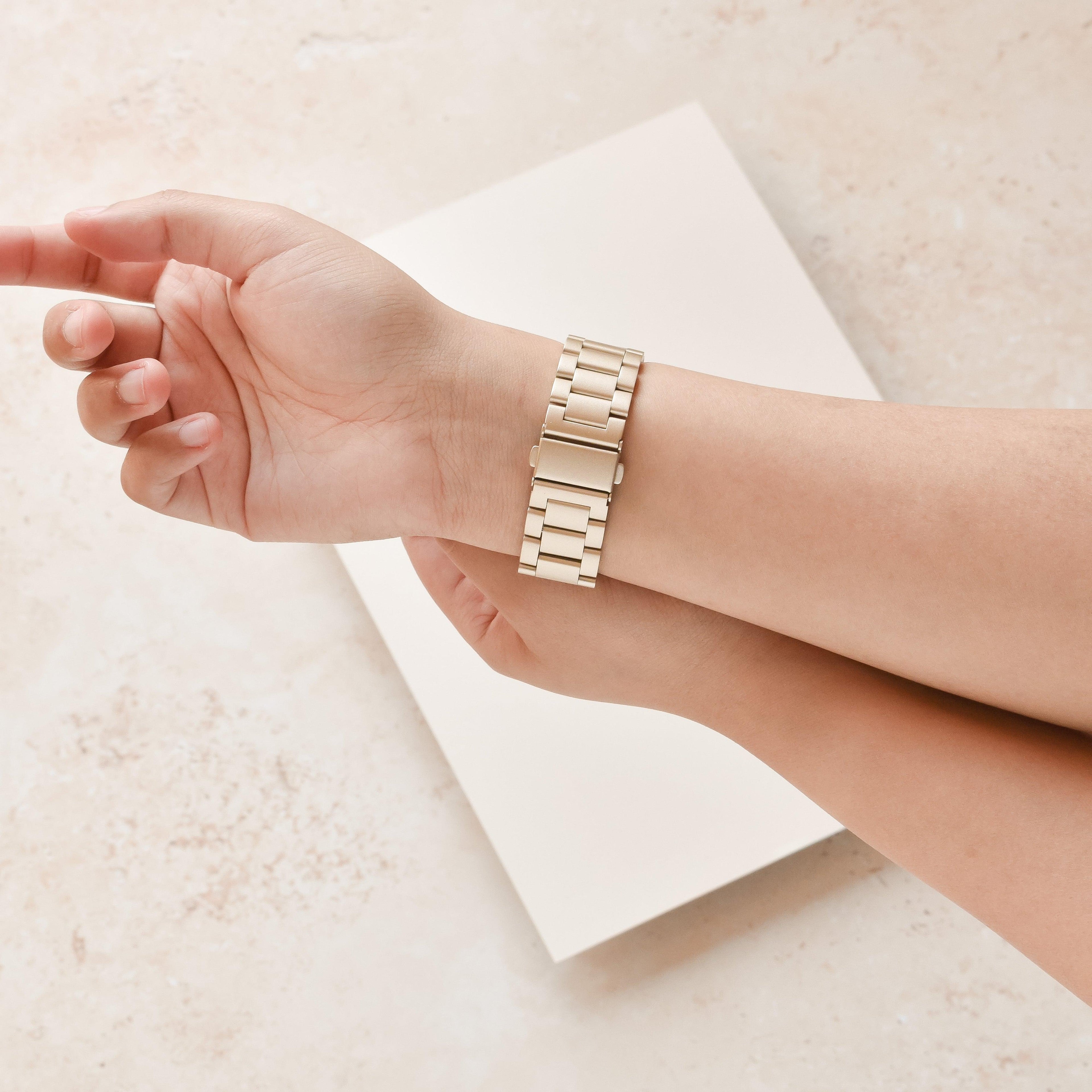 Fitbit Kayışı - Paslanmaz Çelik - Altın