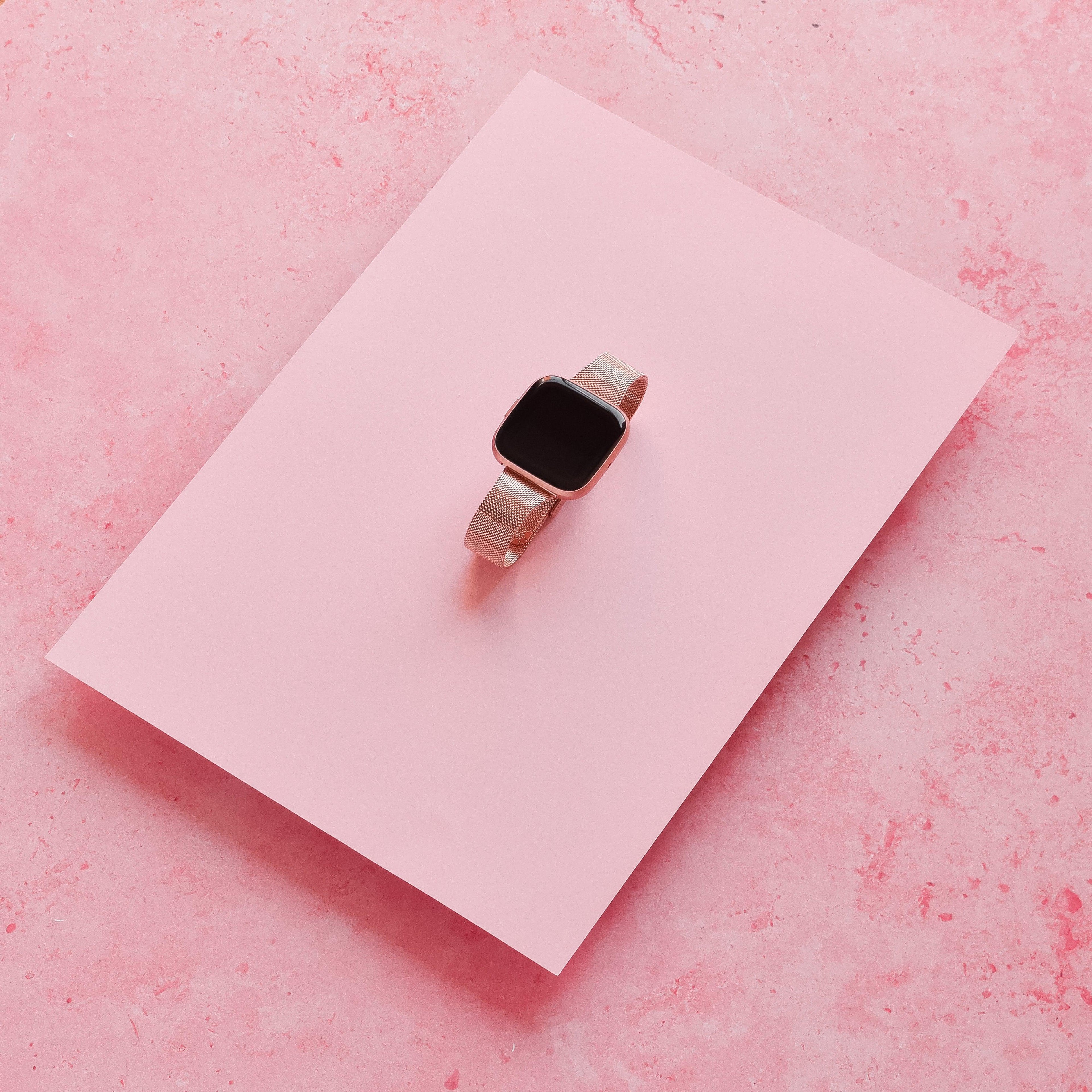 Fitbit Kayışı - İnce Milanese - Gül Altın