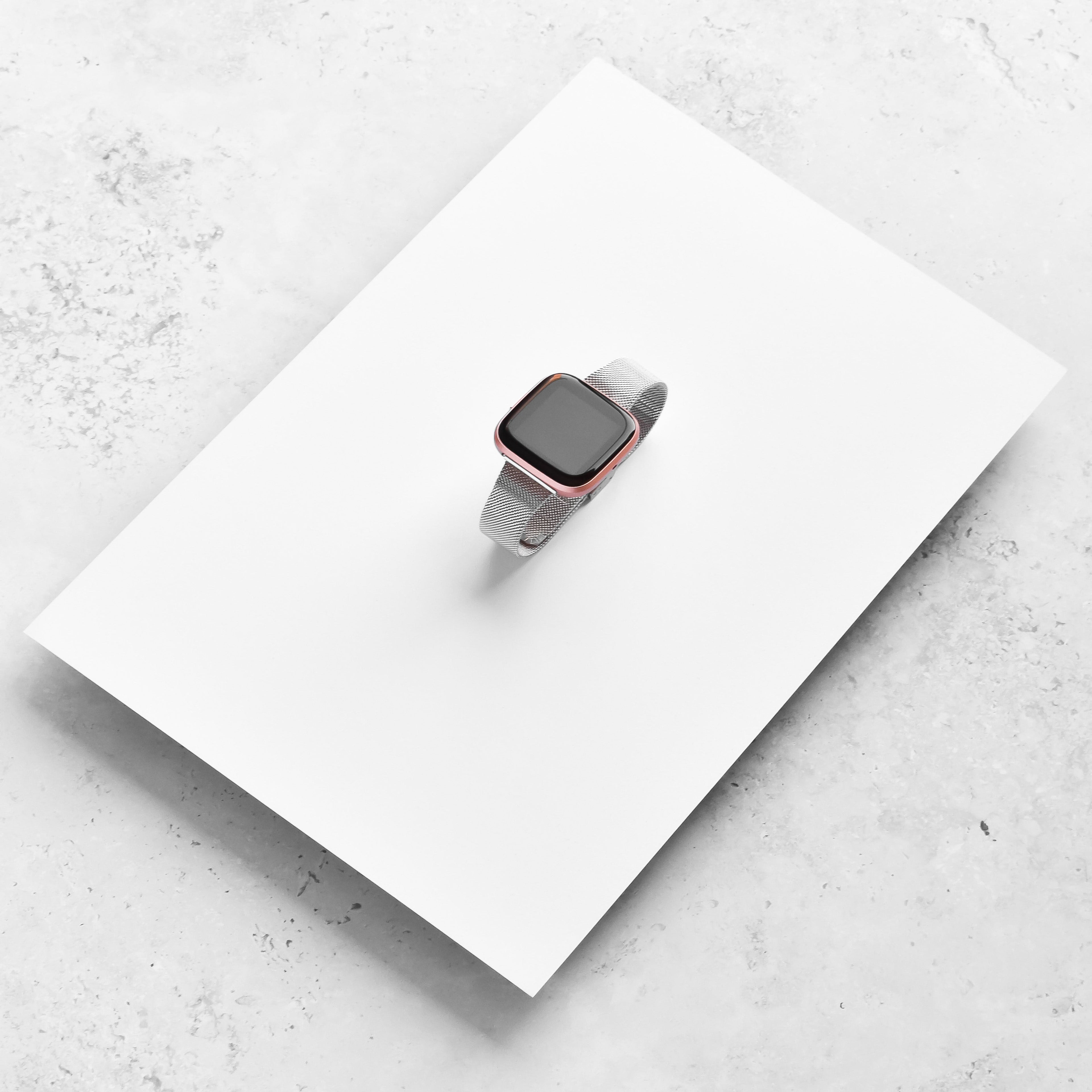 Fitbit Kayışı - İnce Milanese - Gümüş