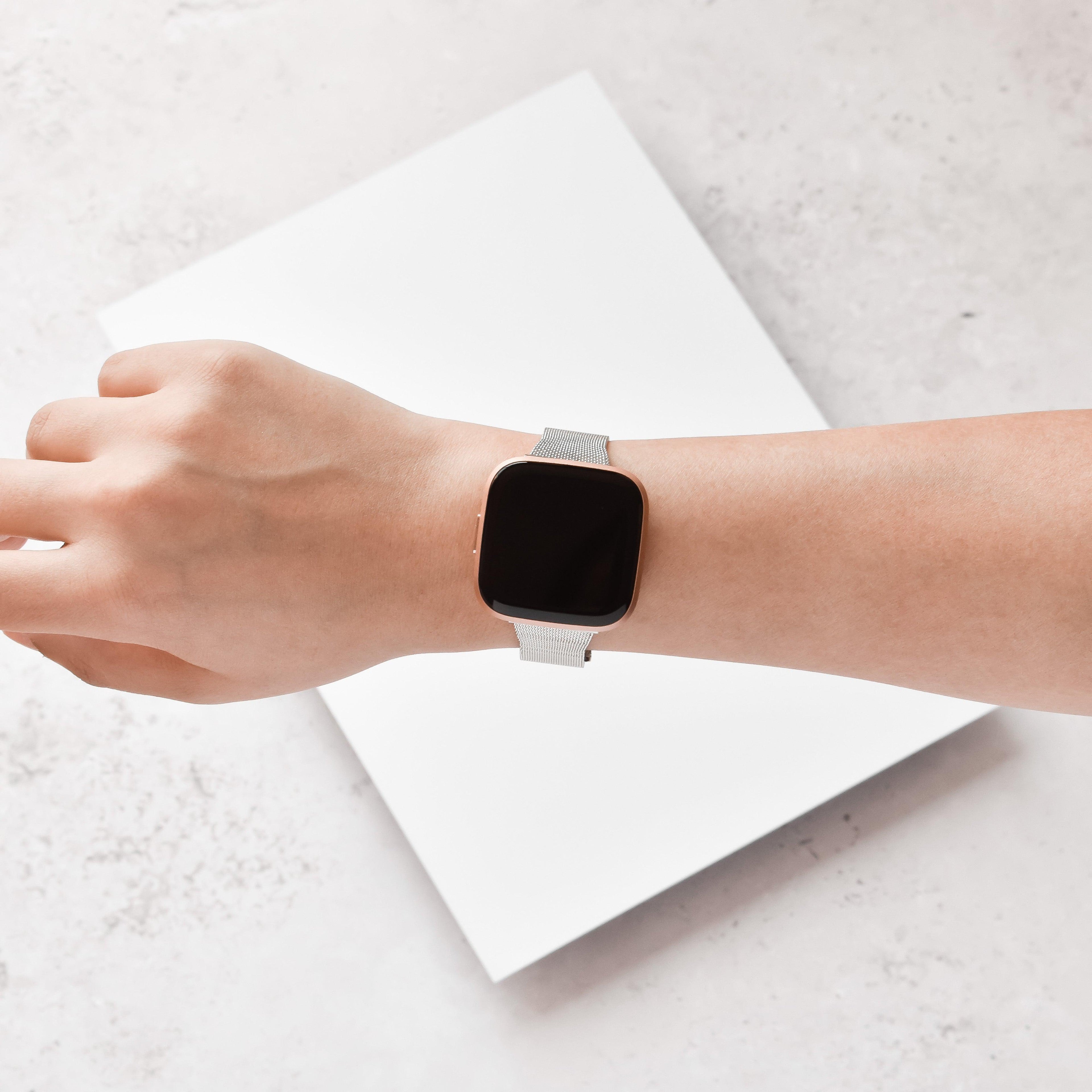 Fitbit Kayışı - İnce Milanese - Gümüş