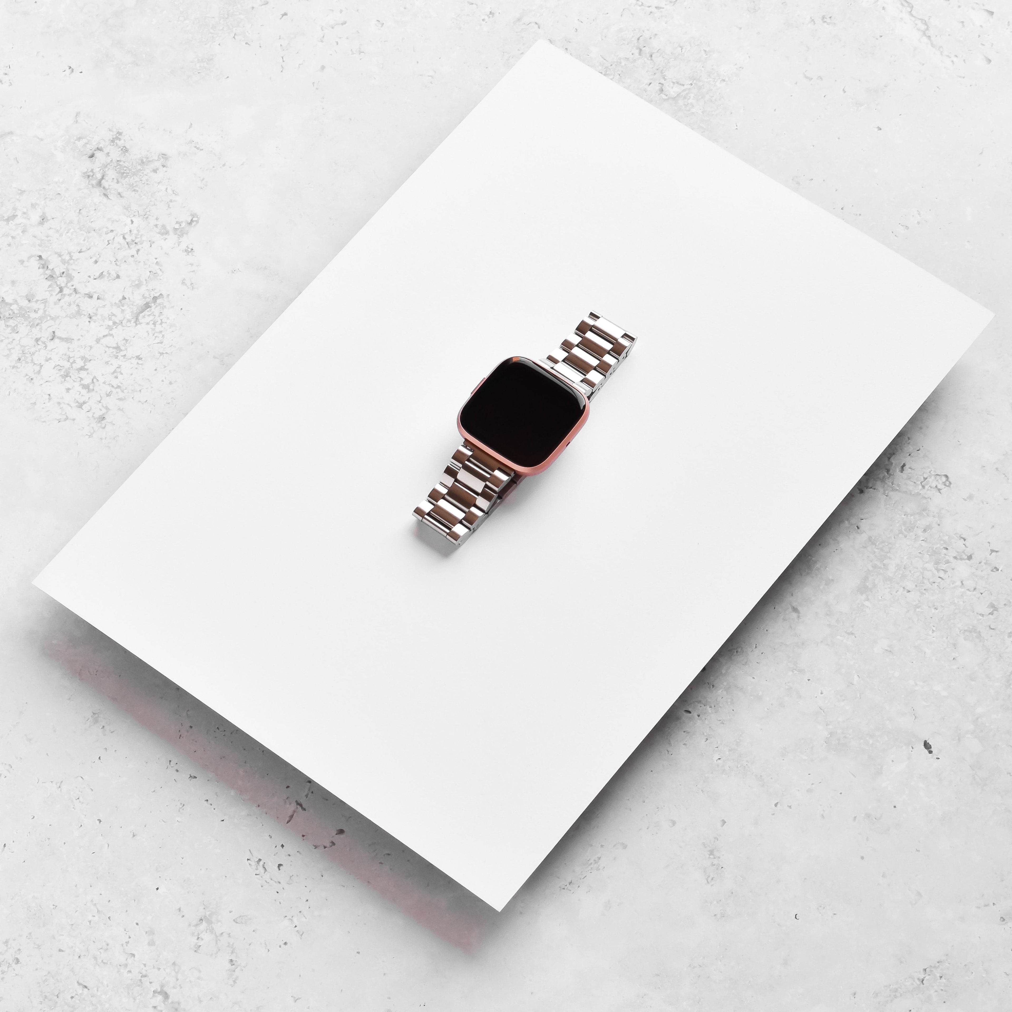 Fitbit Kayışı - Paslanmaz Çelik - Gümüş 