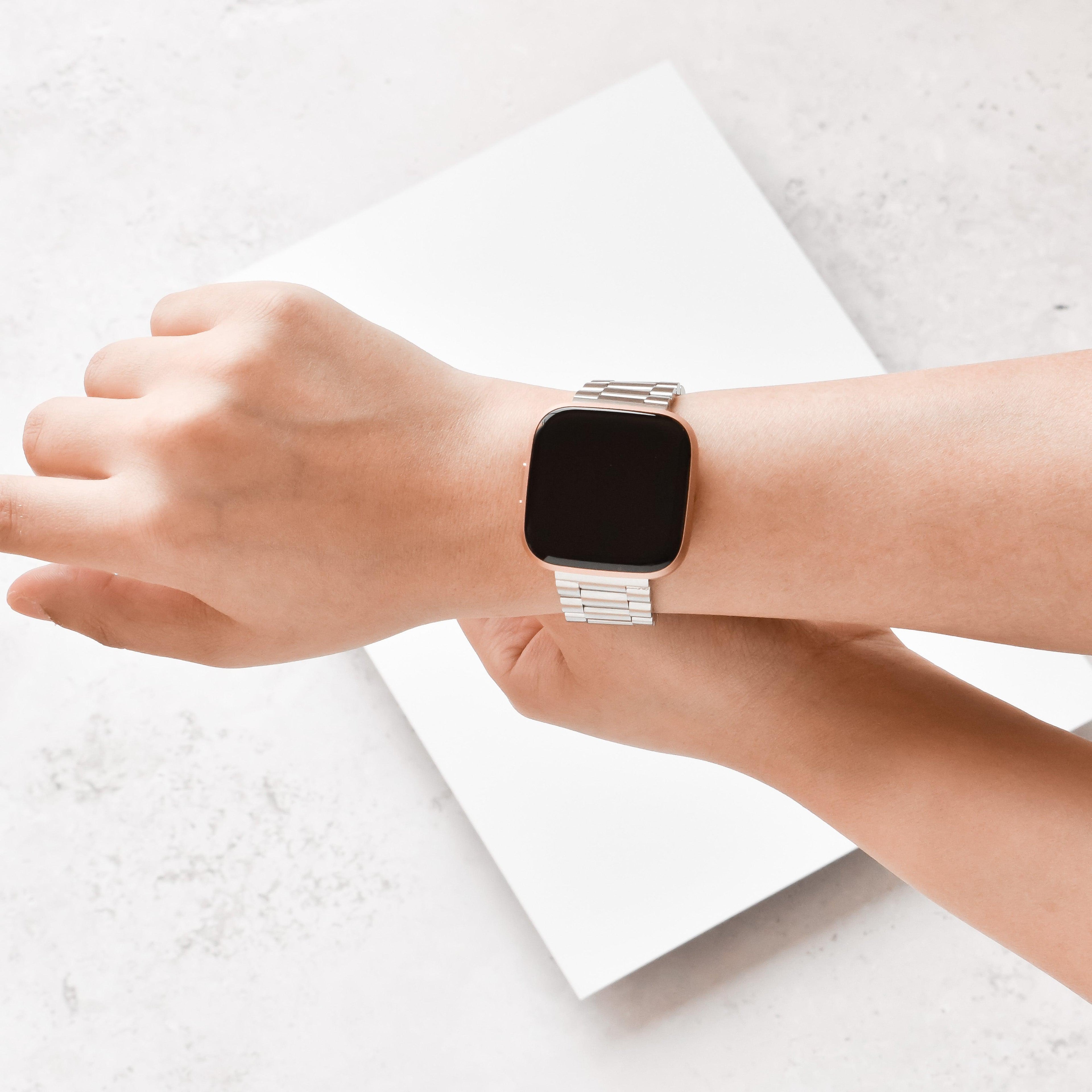 Fitbit Kayışı - Paslanmaz Çelik - Gümüş 