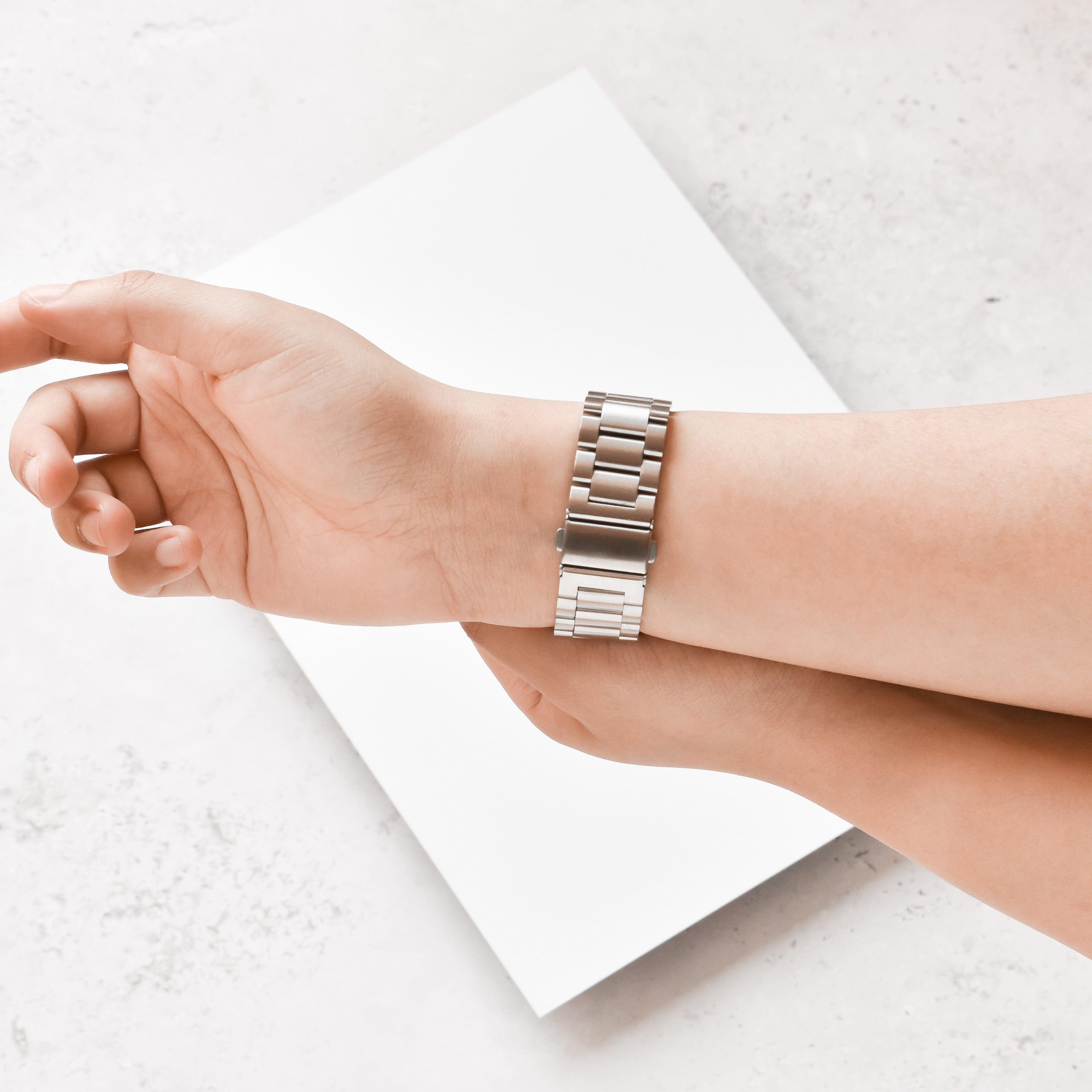 Fitbit Kayışı - Paslanmaz Çelik - Gümüş 