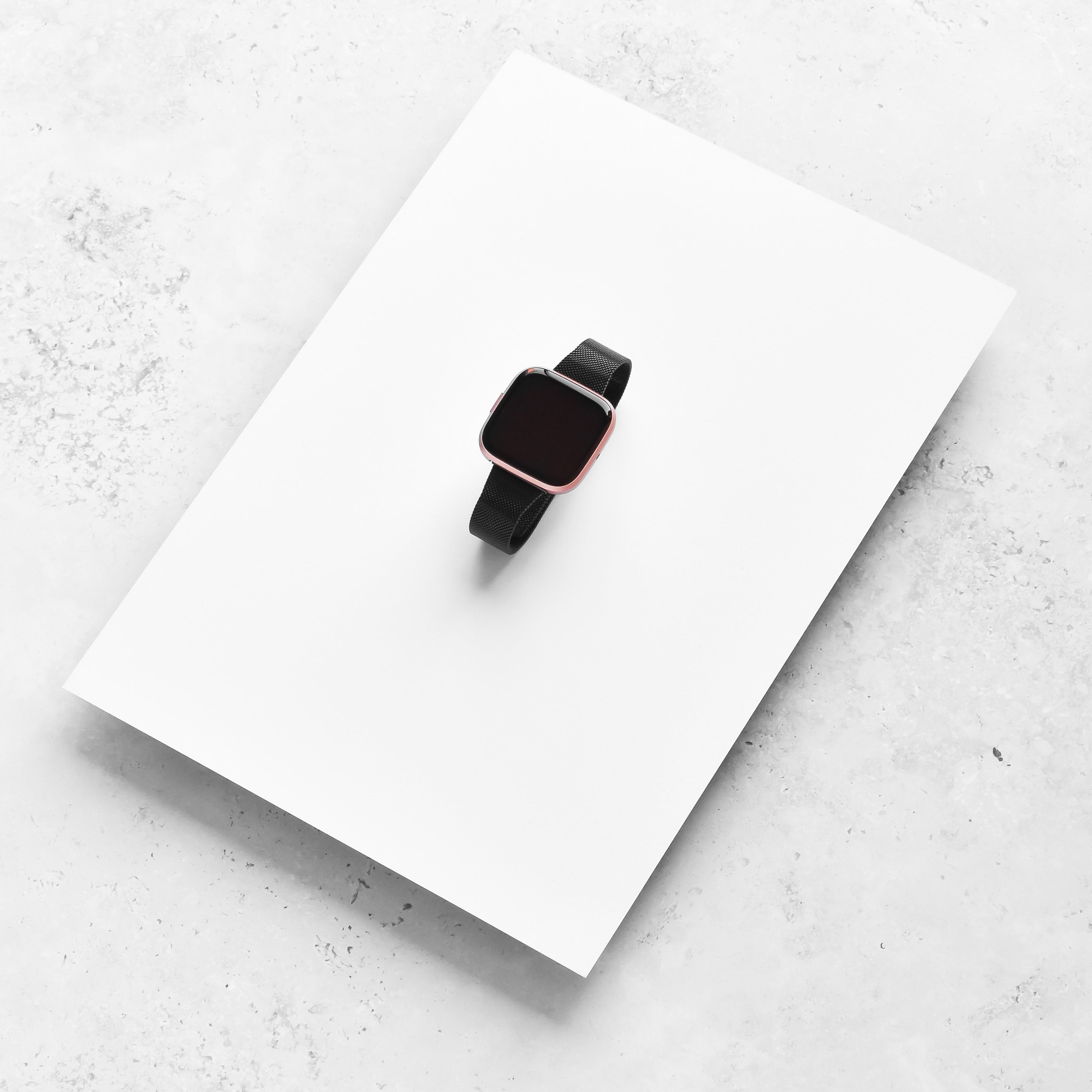 Fitbit Kayışı - İnce Milanese - Siyah