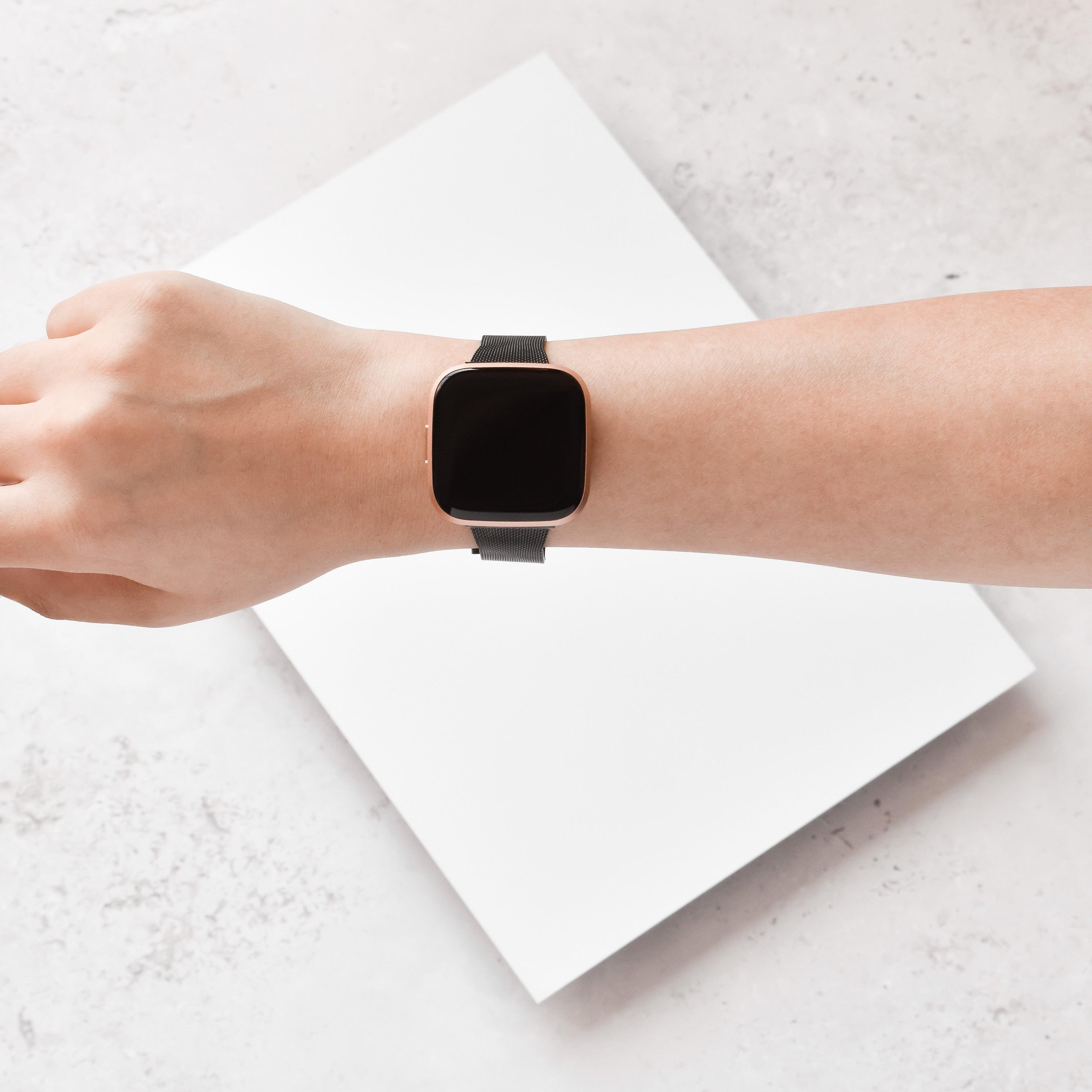 Fitbit Kayışı - İnce Milanese - Siyah